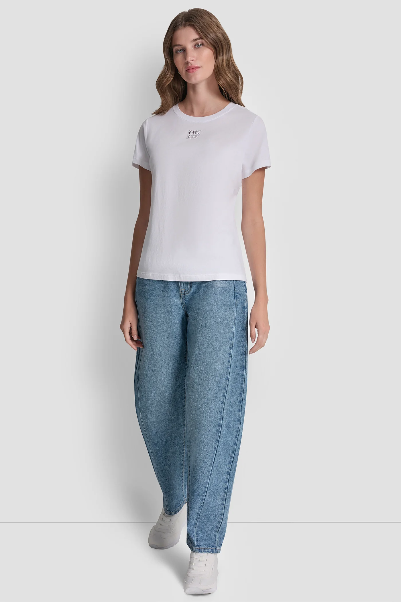 DKNY STACKED EYELET LOGO TEE - Image 5