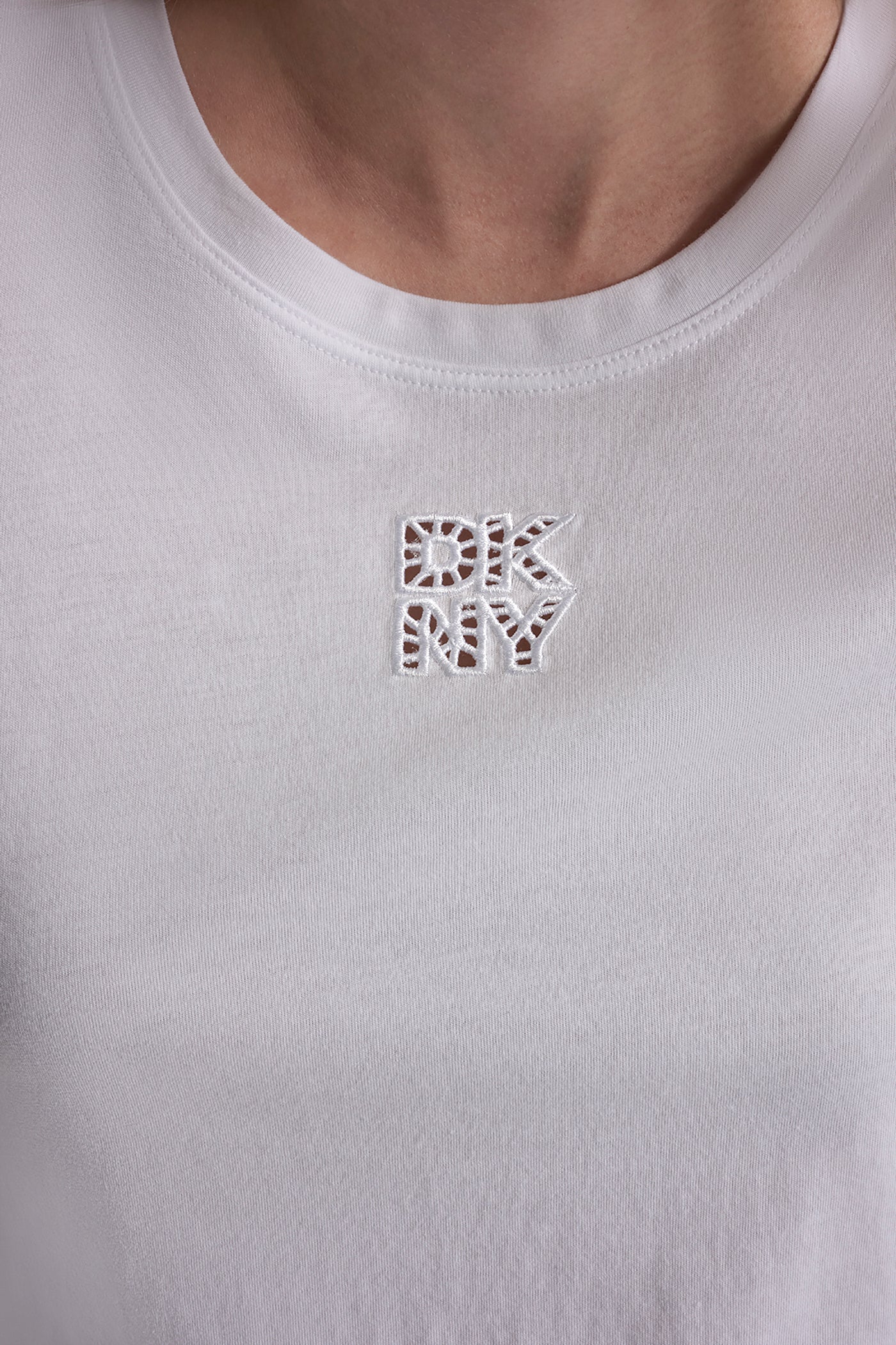DKNY STACKED EYELET LOGO TEE - Image 6