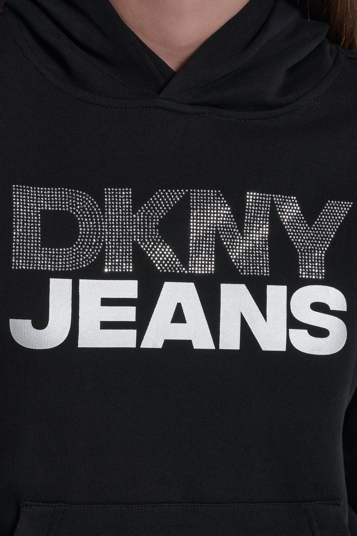 STACKED RHINESTONE FOIL LOGO HOODIE - Image 5