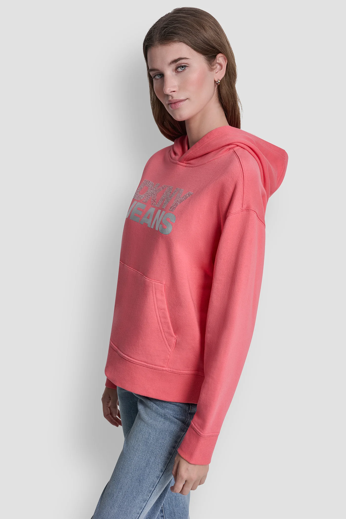 STACKED RHINESTONE FOIL LOGO HOODIE - Image 2