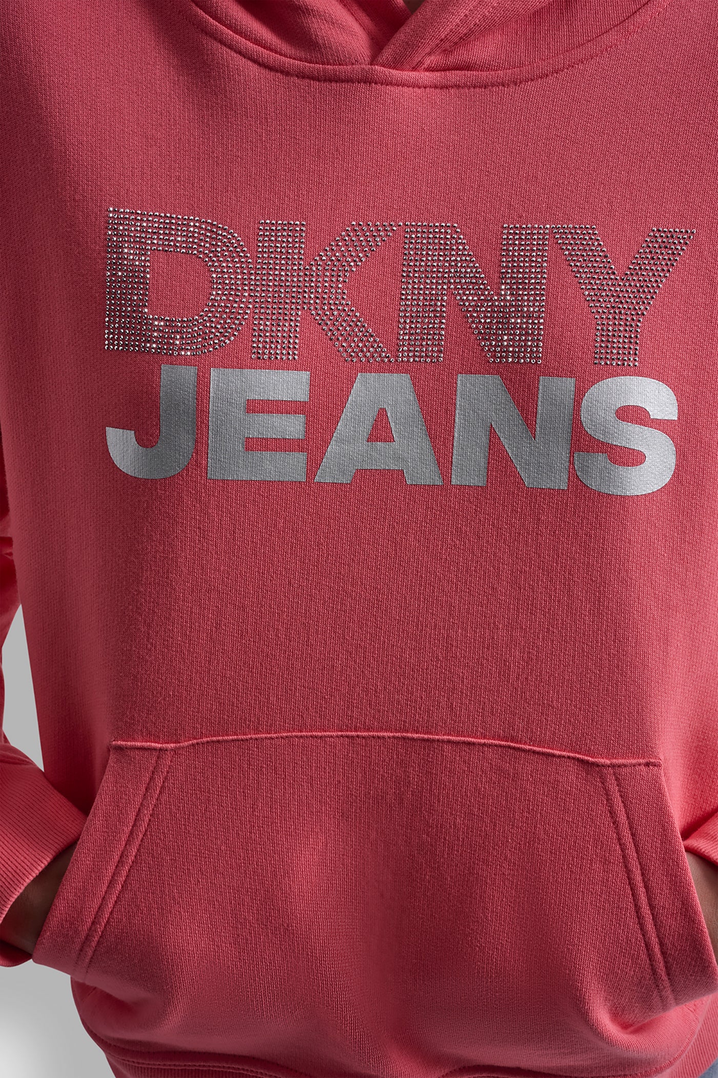 STACKED RHINESTONE FOIL LOGO HOODIE - Image 4