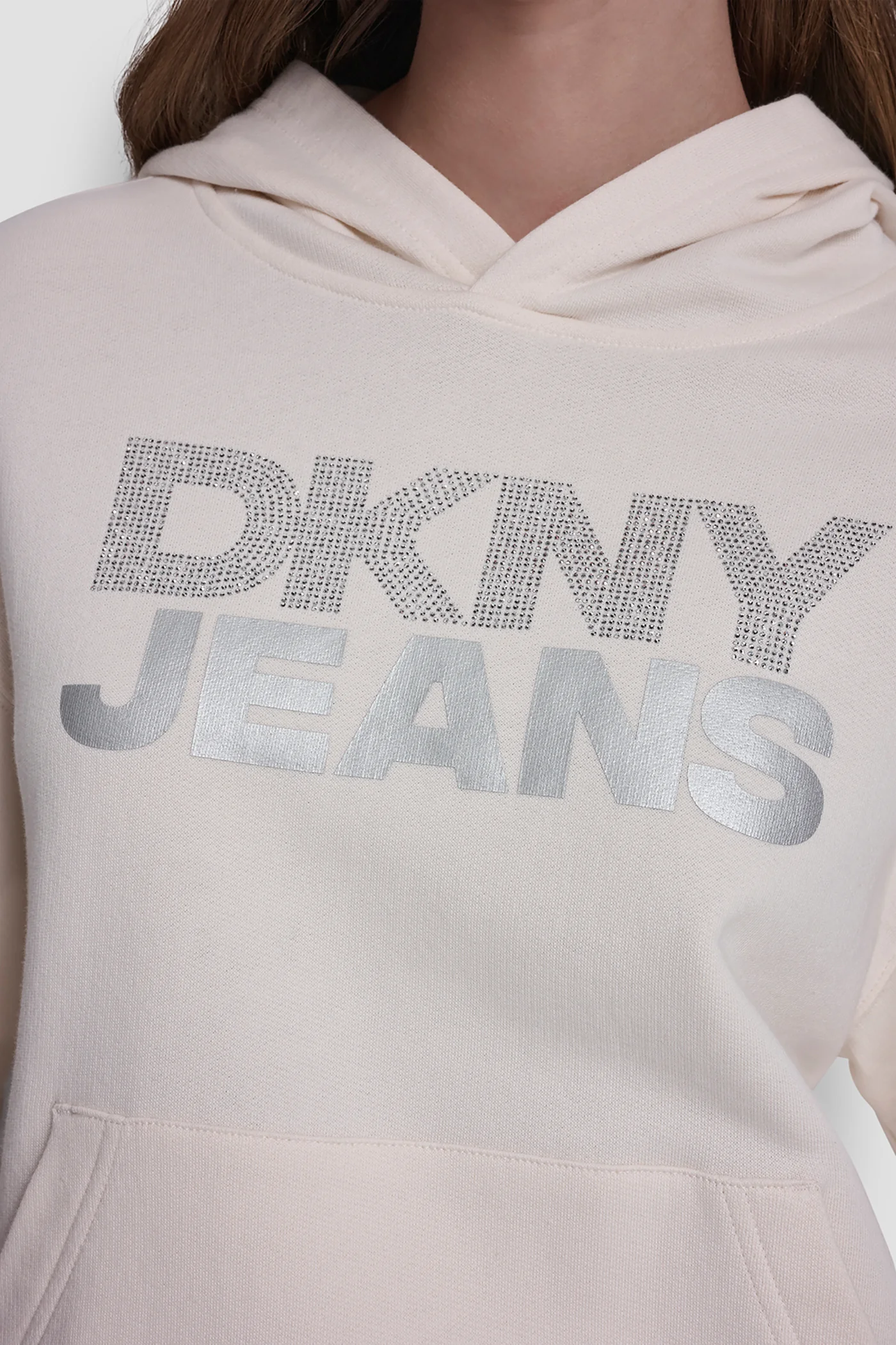 STACKED RHINESTONE FOIL LOGO HOODIE - Image 5