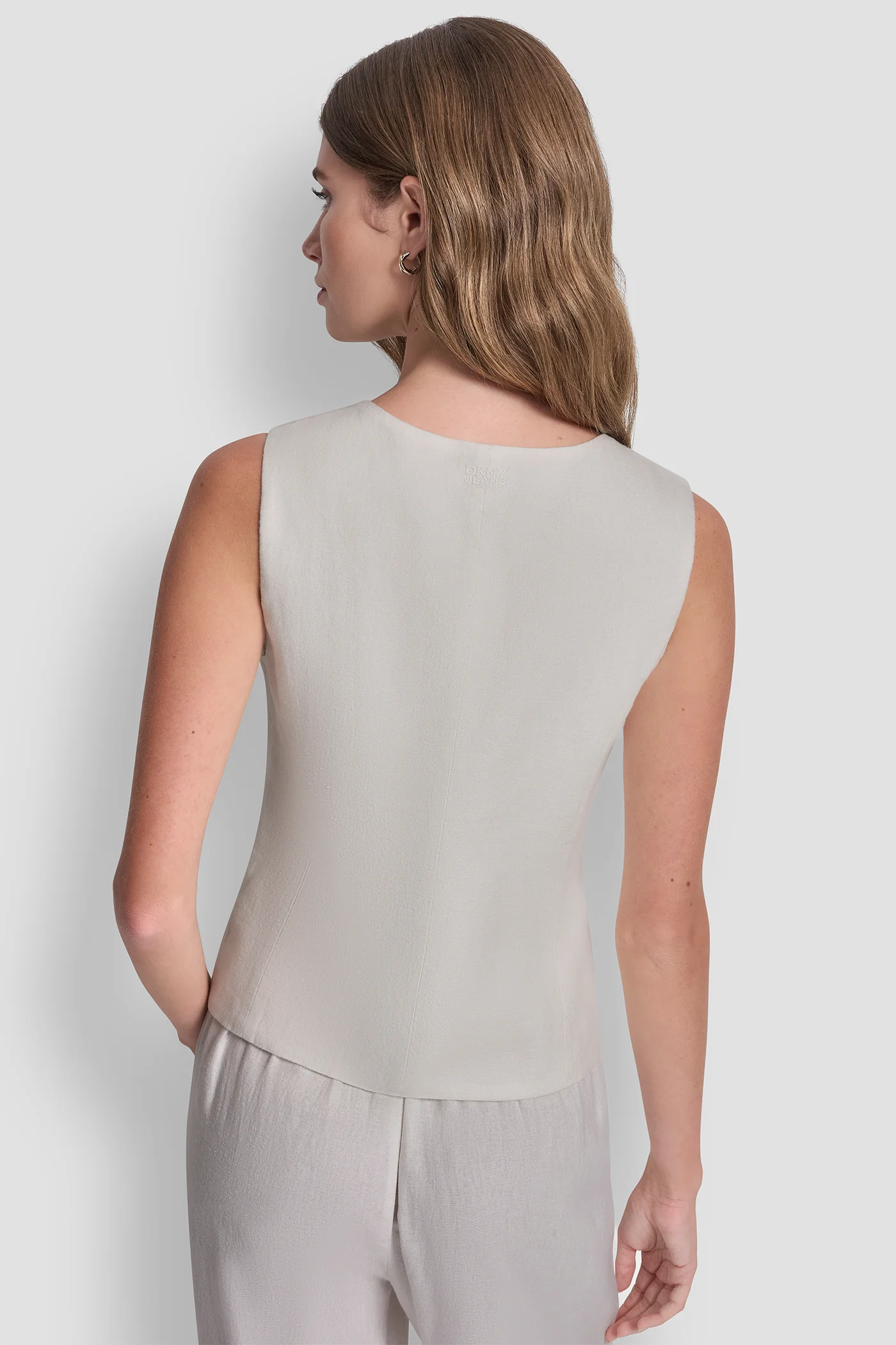 LINEN BUTTON-FRONT VEST - Image 3