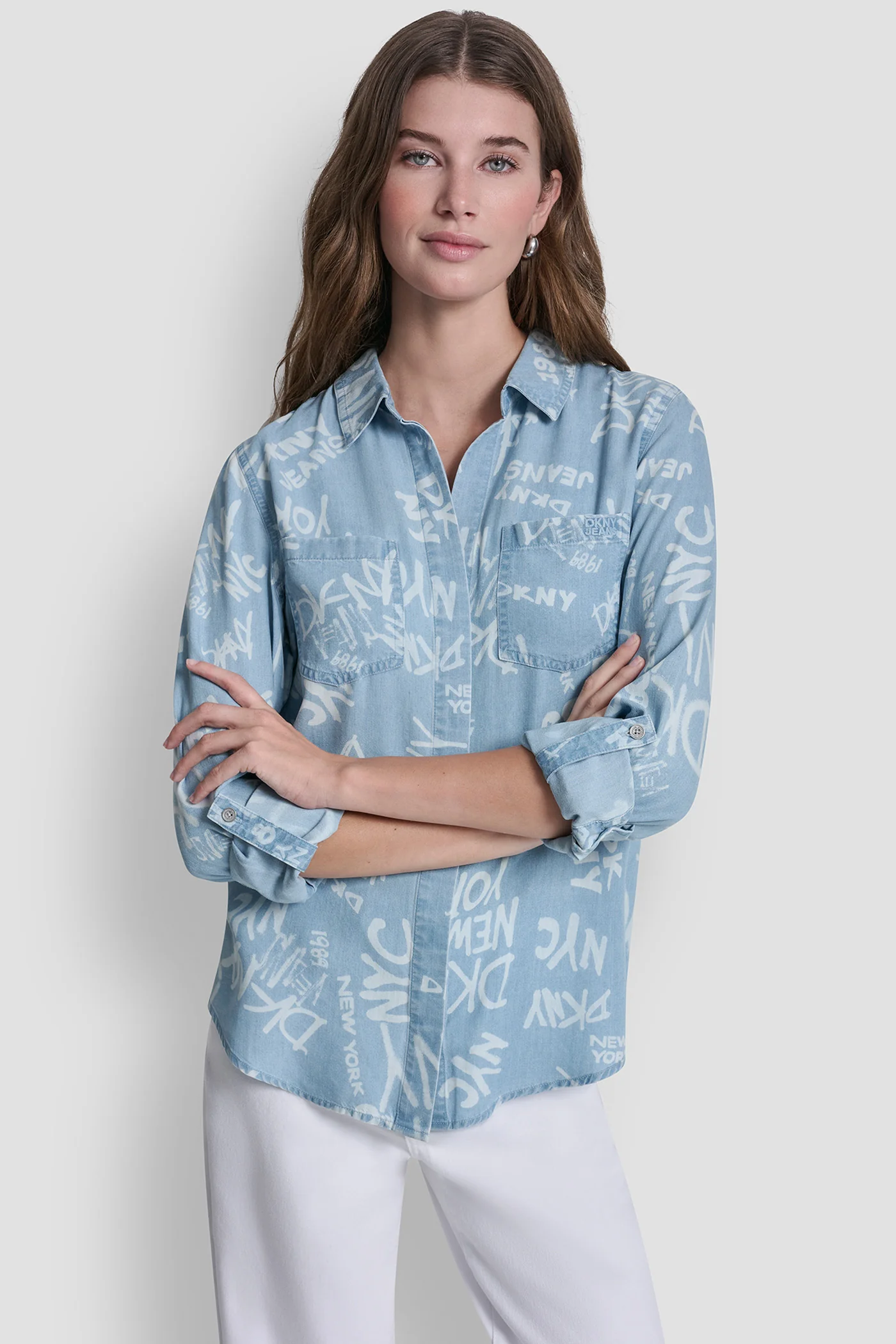 GARMENT DYE SPLIT BACK SHIRT - Image 2
