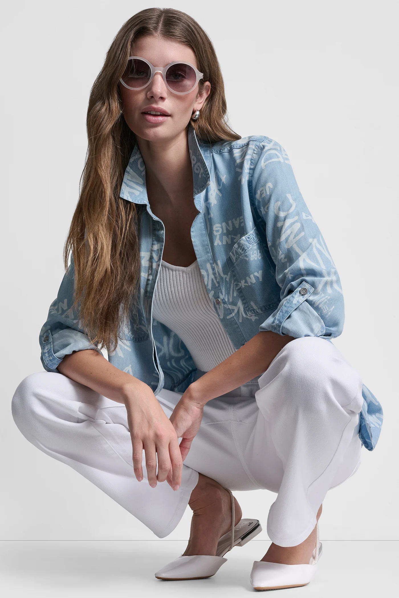 GARMENT DYE SPLIT BACK SHIRT - Image 6