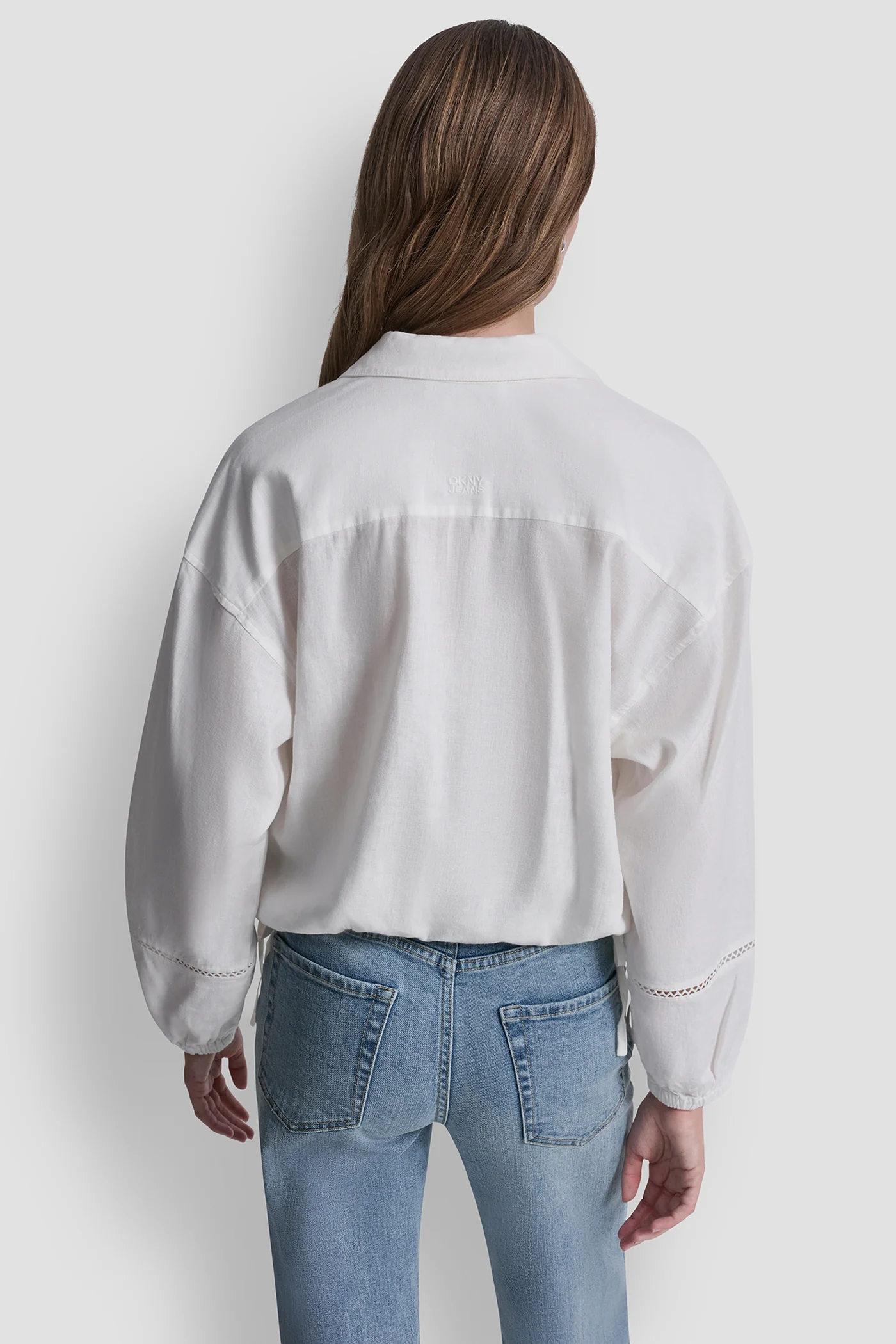 LINEN-BLEND V-NECK SHIRT - Image 2