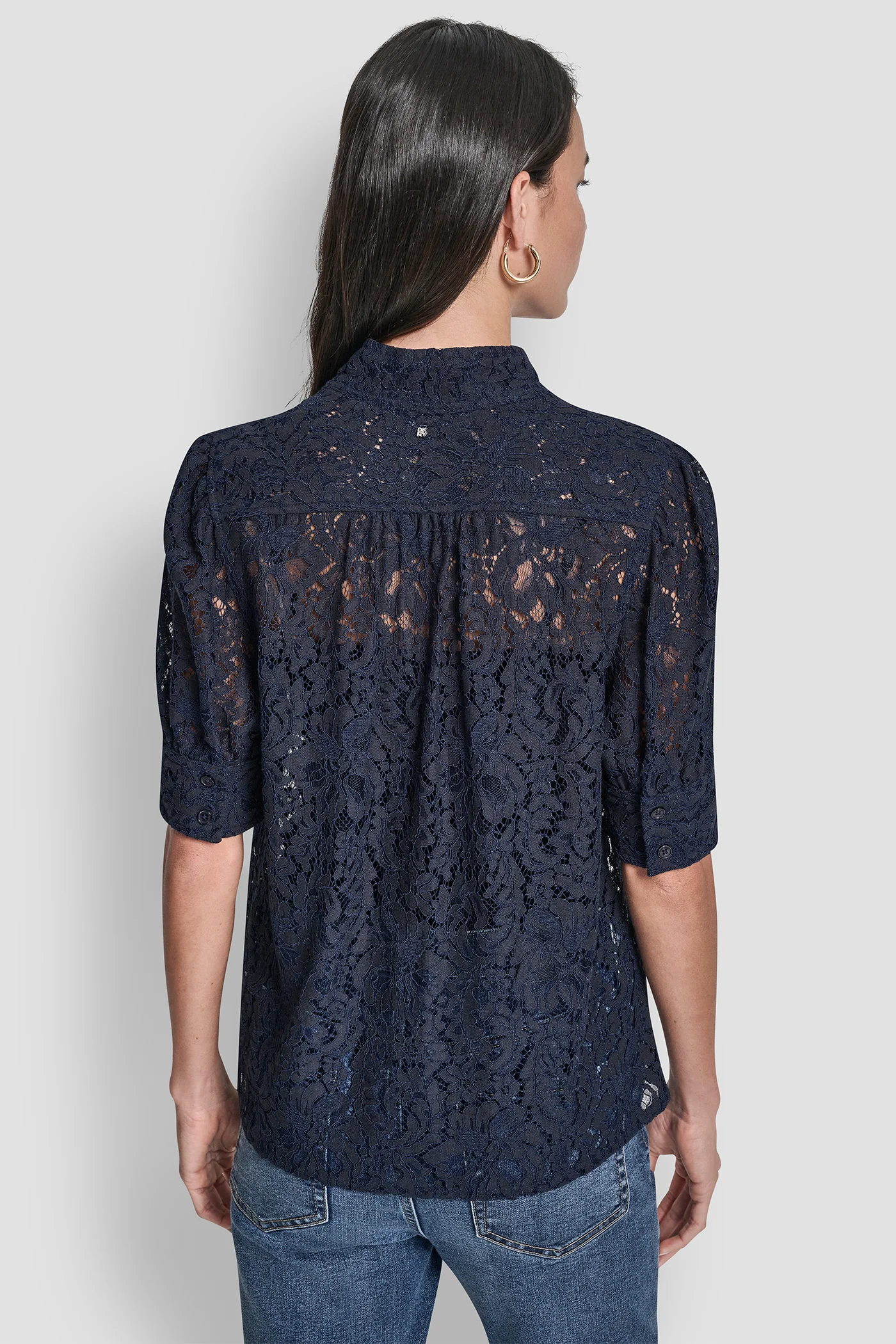 LACE PUFF SLEEVE SHIRT - Image 2
