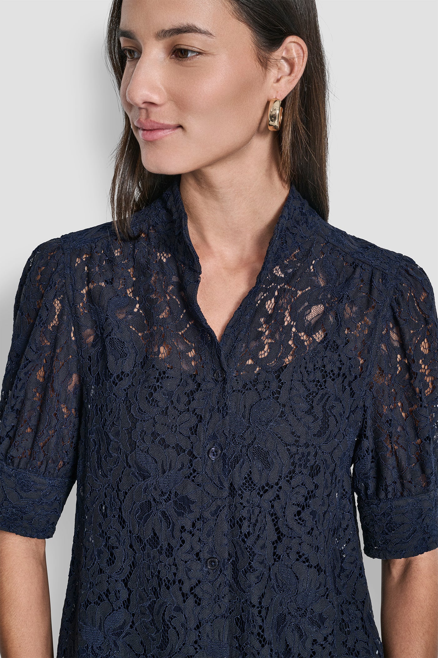 LACE PUFF SLEEVE SHIRT - Image 5