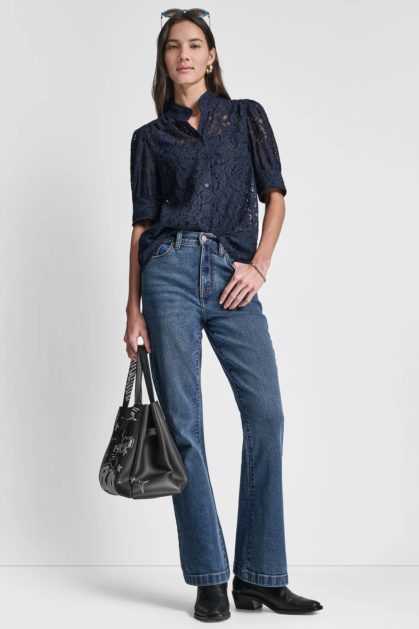 LACE PUFF SLEEVE SHIRT - Image 7