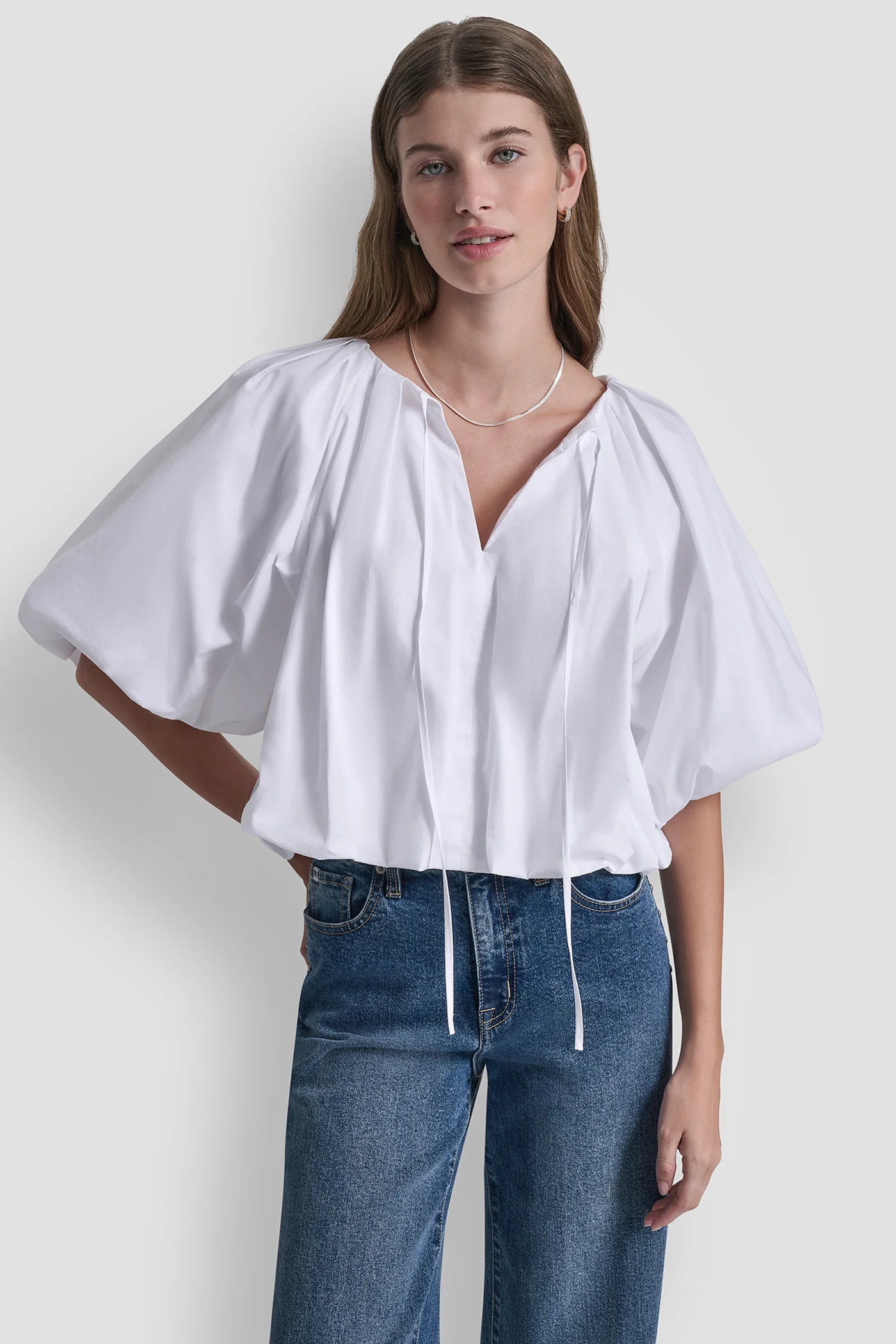 SHORT-SLEEVE BUBBLE TOP