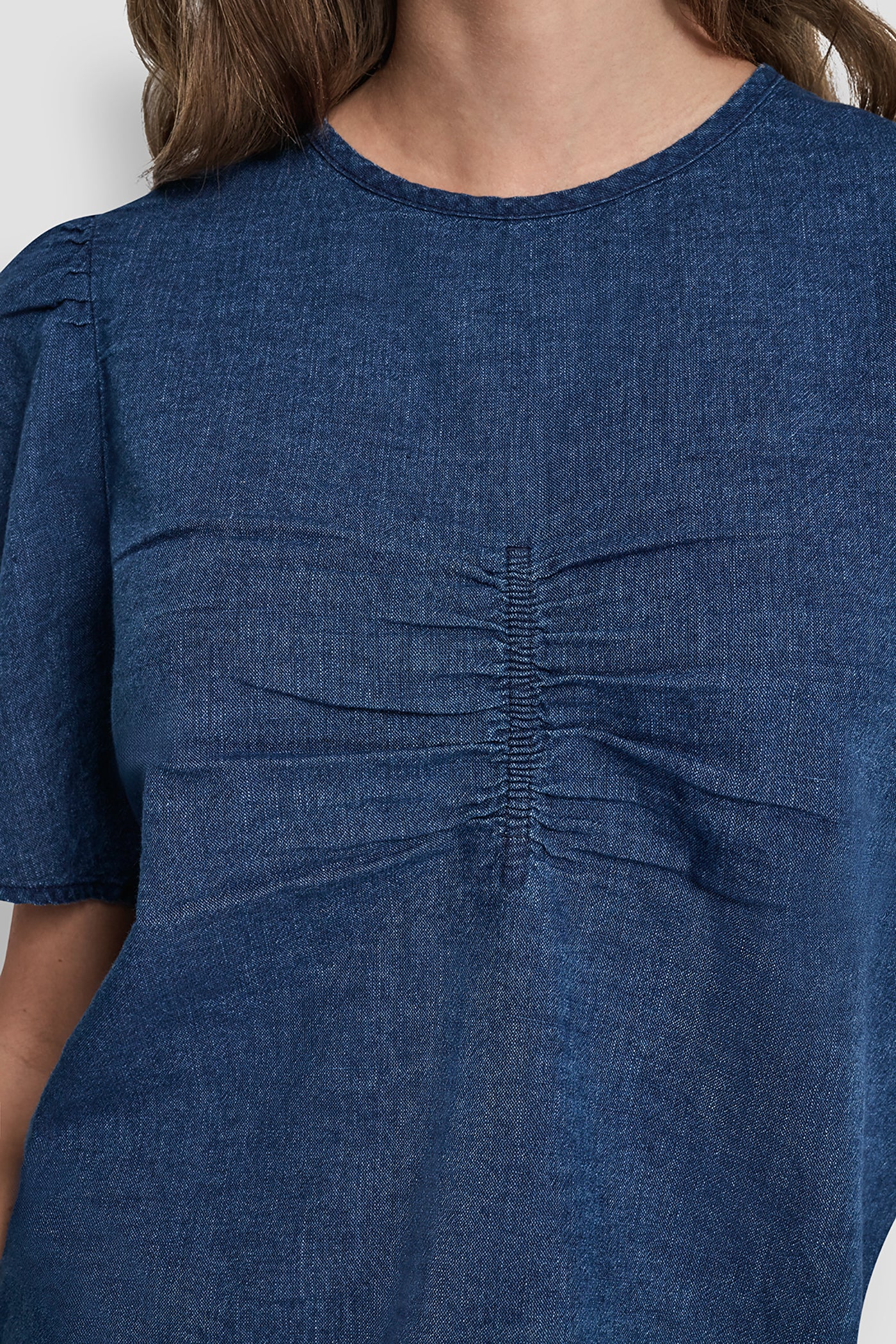 PUFF SLEEVE RUCHED FRONT SHIRT - Image 6