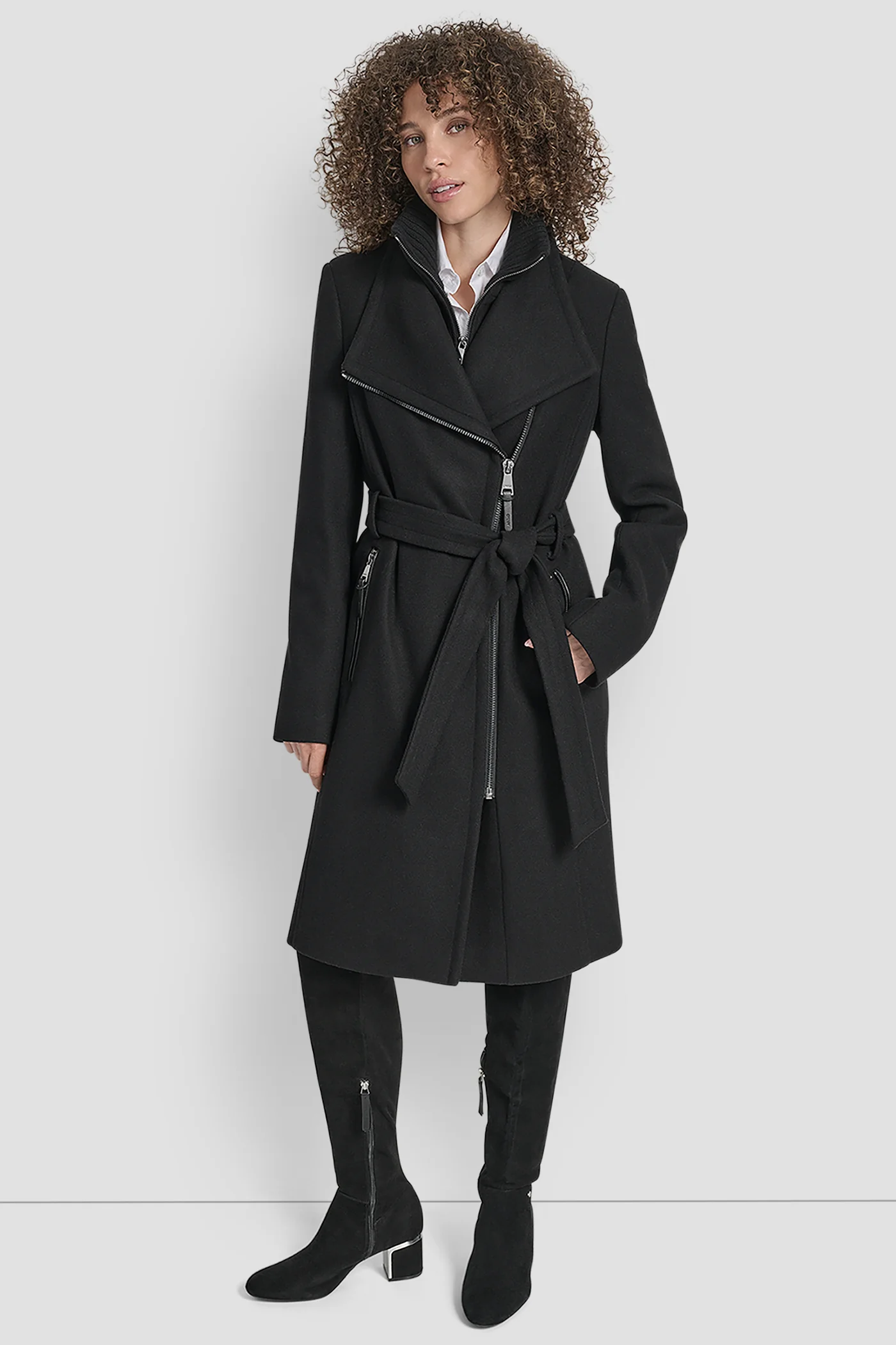 WOOL WRAP JACKET WITH INSERT