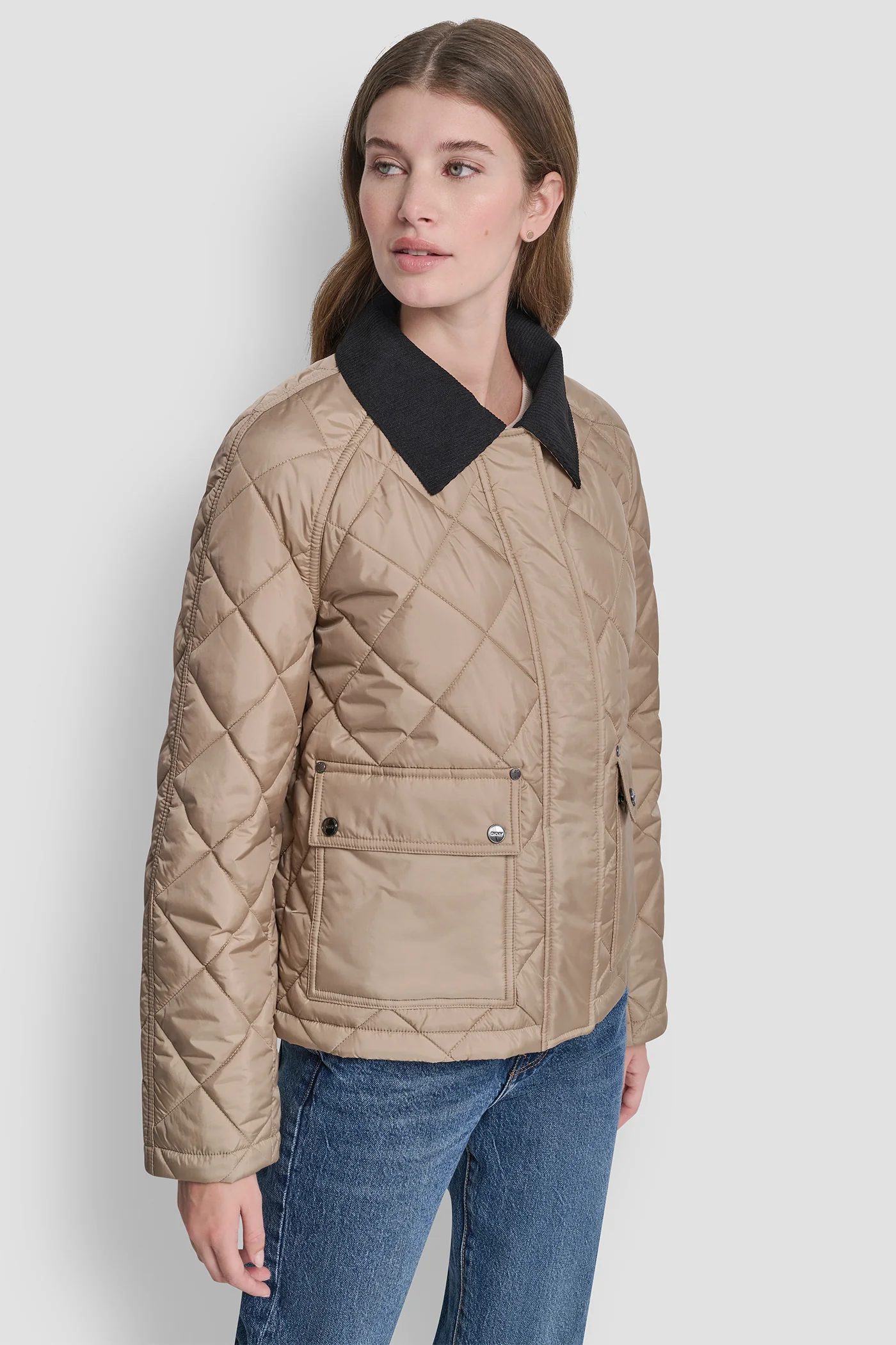 QULITED JACKET WITH CONTRAST COLLAR - Image 8