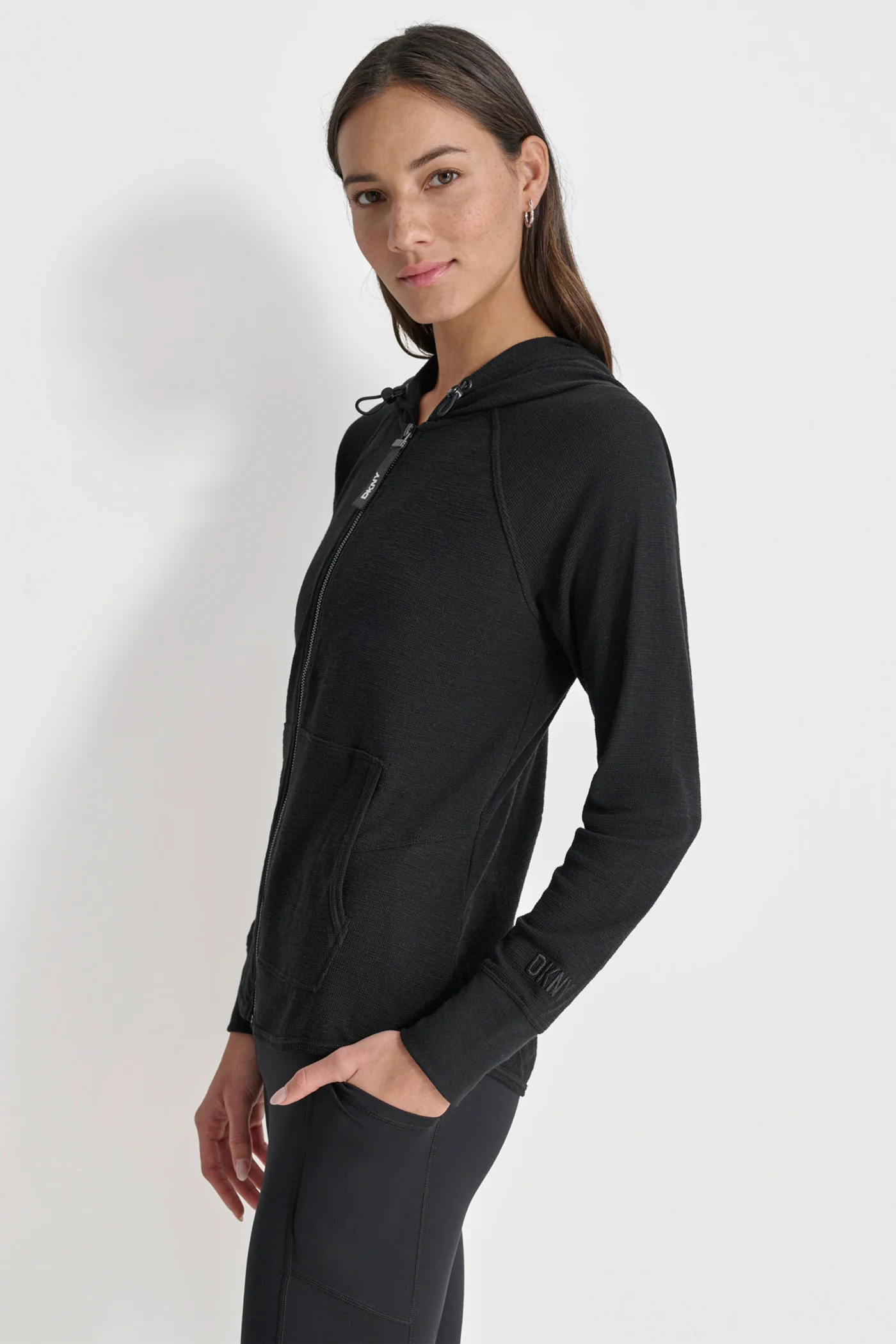 WAFFLE-KNIT HOODED JACKET - Image 3