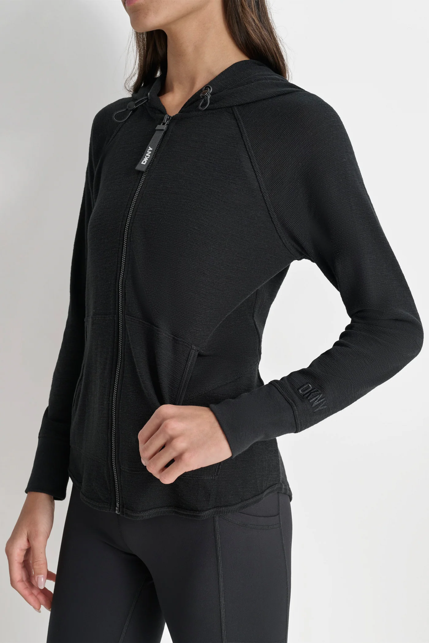 WAFFLE-KNIT HOODED JACKET - Image 4