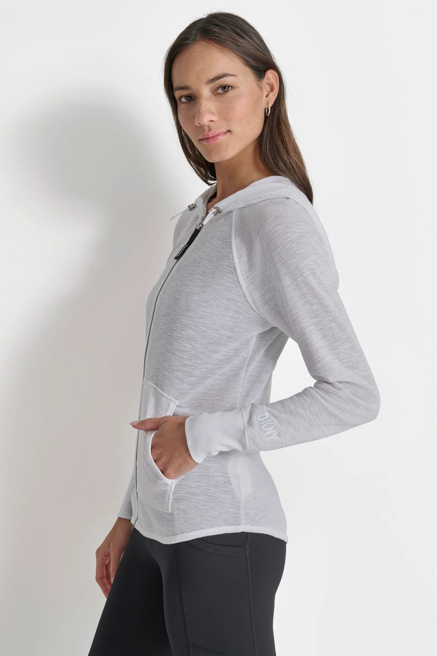 WAFFLE-KNIT HOODED JACKET - Image 3