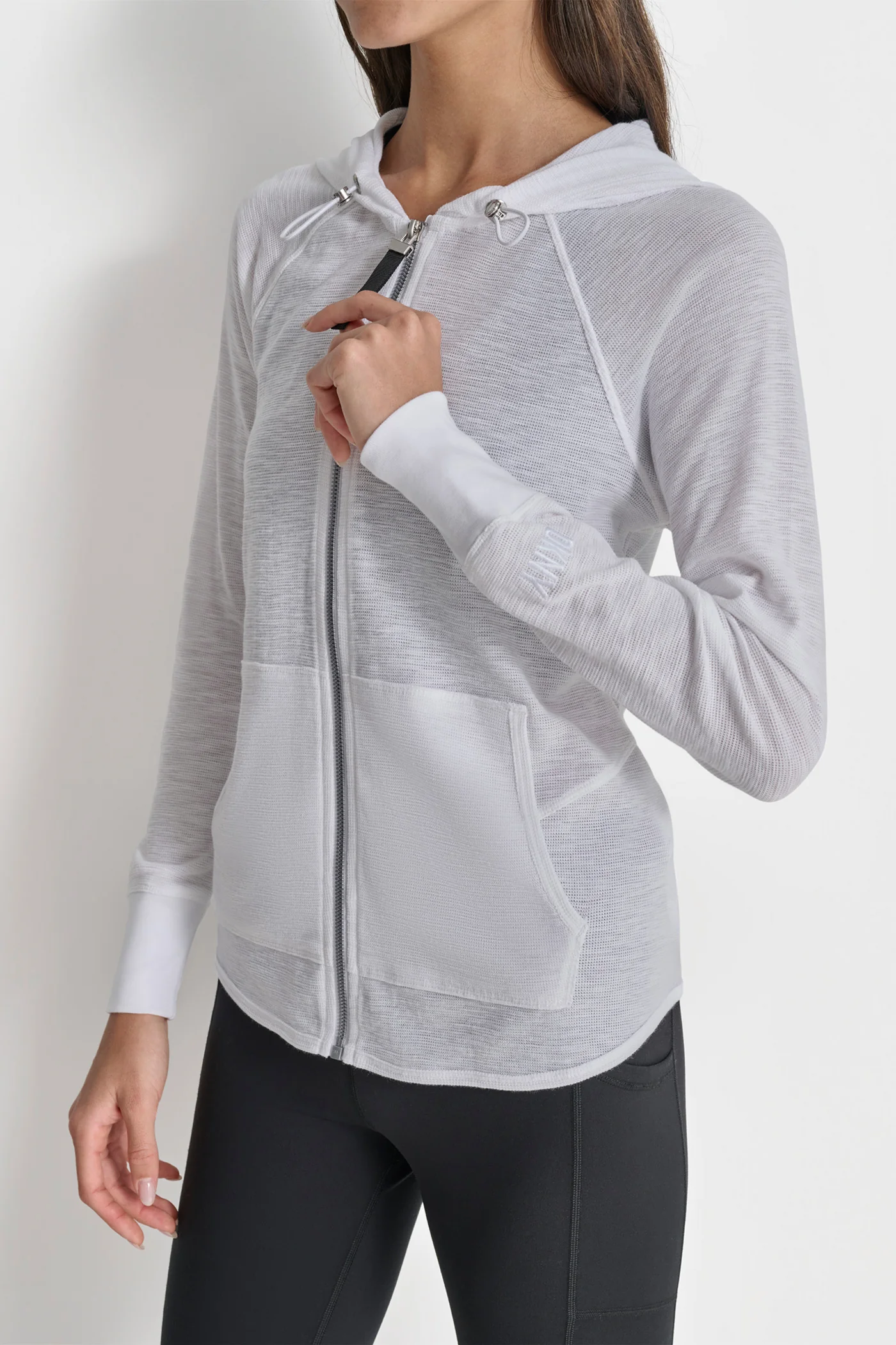 WAFFLE-KNIT HOODED JACKET - Image 4