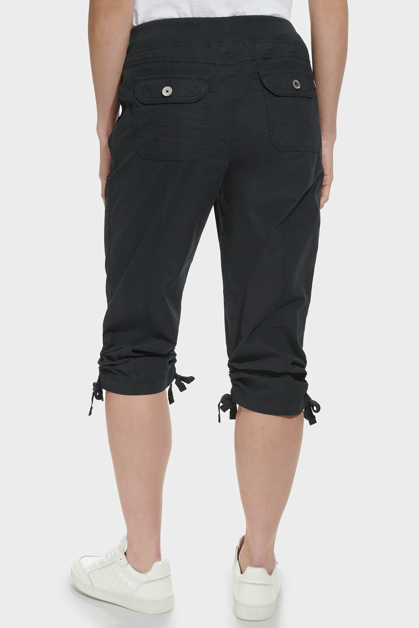 HIGH-RISE SHIRRED UTILITY CAPRI PANT - Image 2