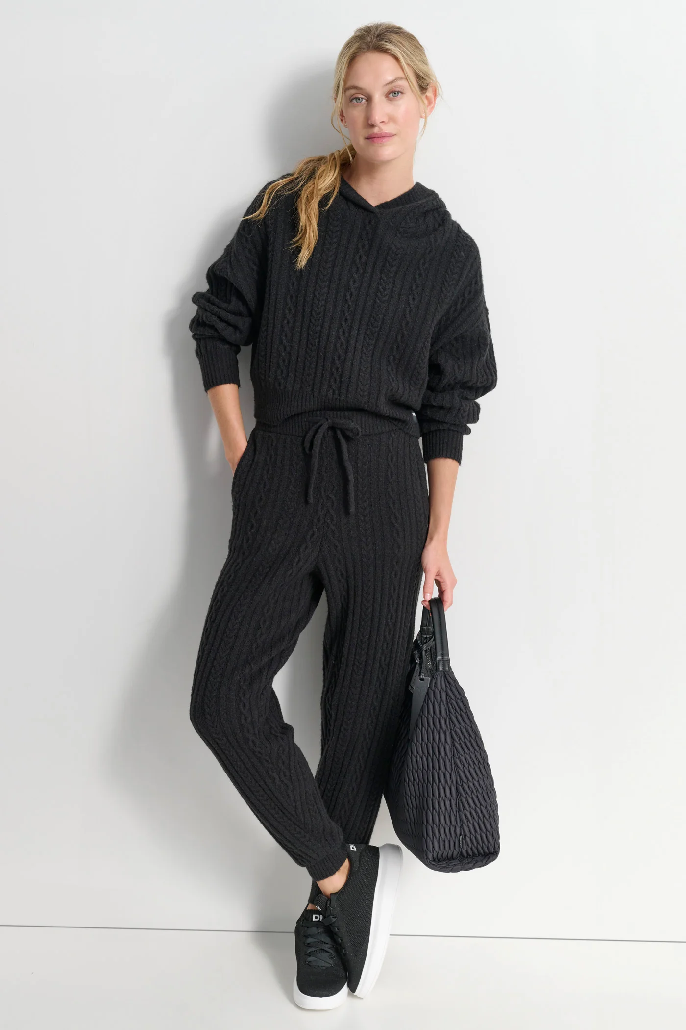 COZY CABLE SWEATER HOODIE - Image 5