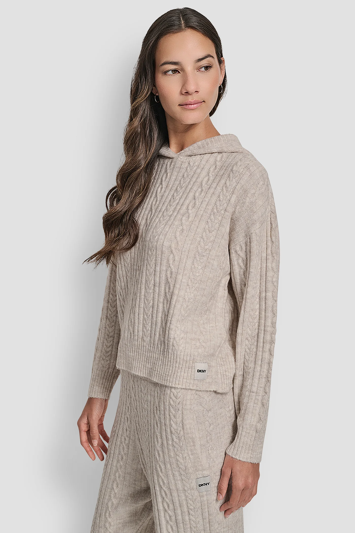 COZY CABLE SWEATER HOODIE - Image 3