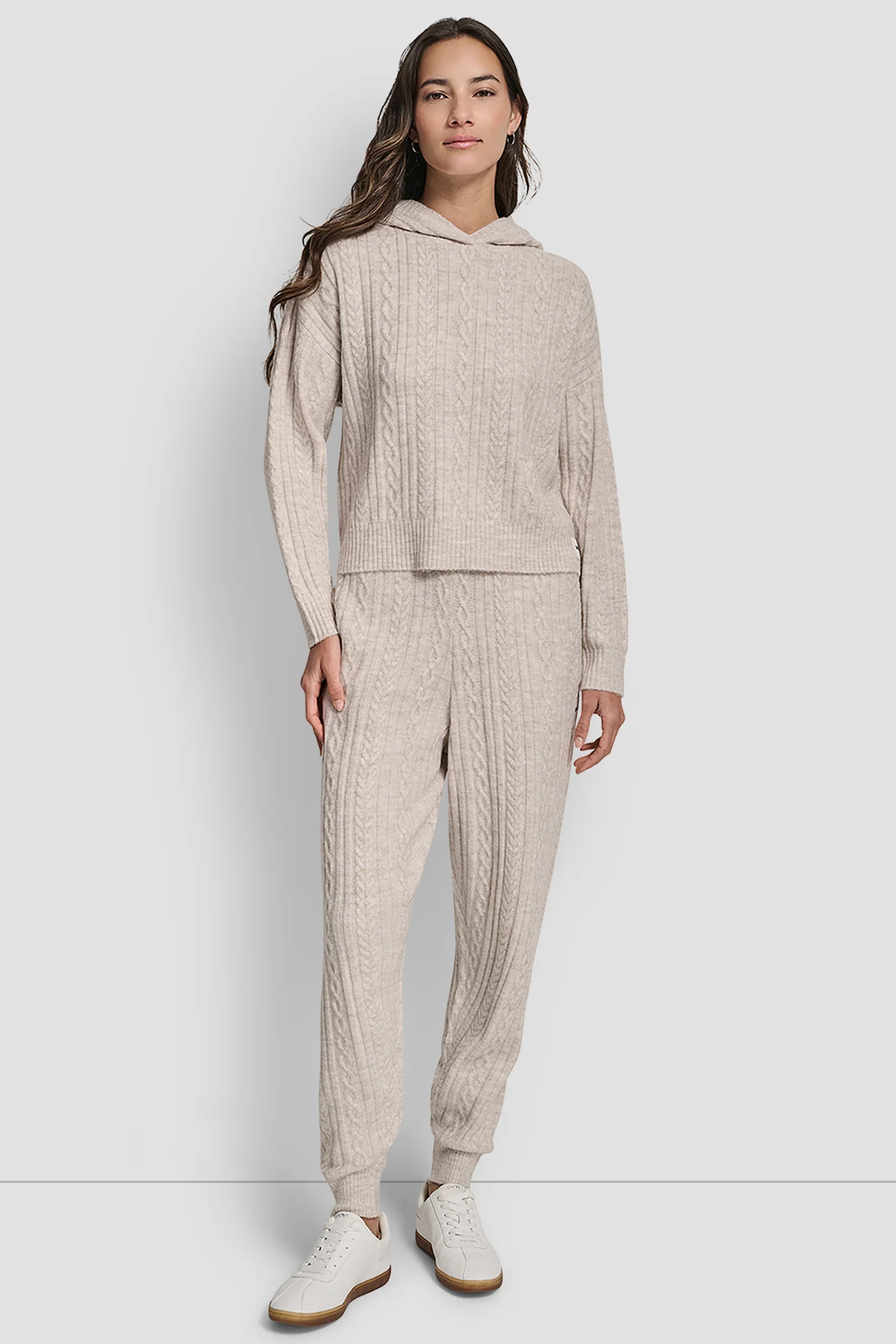 COZY CABLE SWEATER HOODIE - Image 5