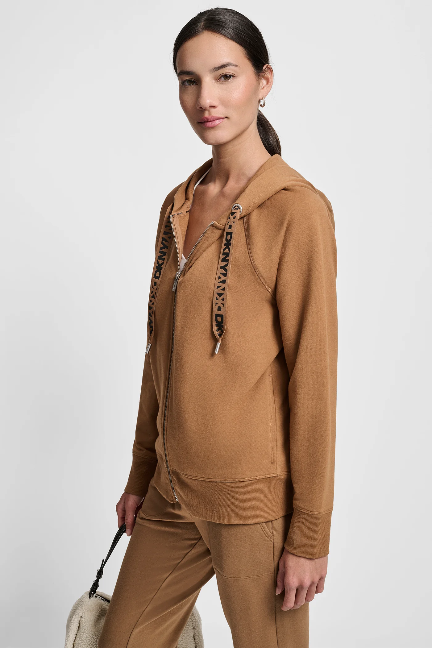 TWO-TONE LOGO DRAWSTRING HOODIE - Image 3