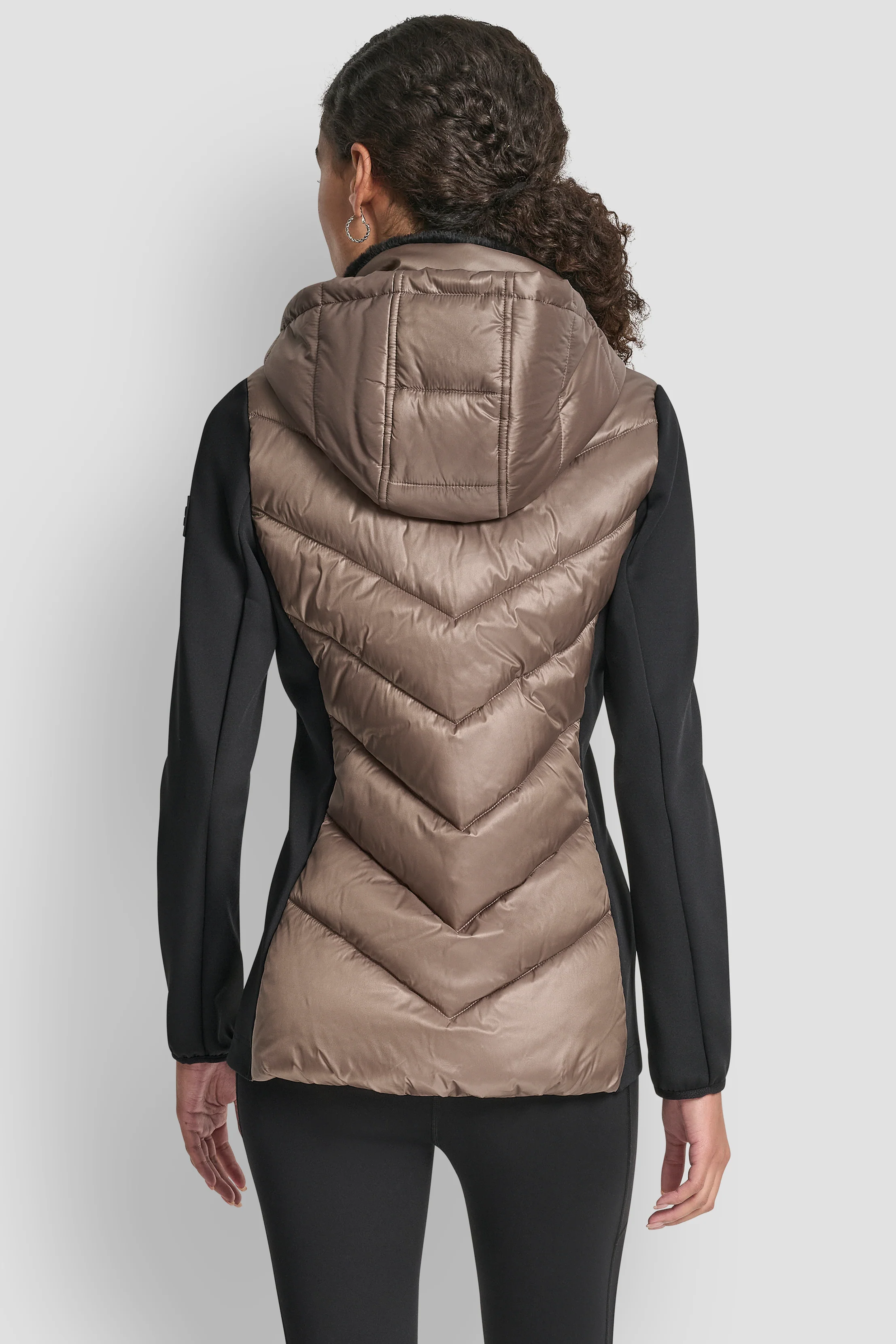 CHEVRON QUILTED SCUBA MIX JACKET - Image 2