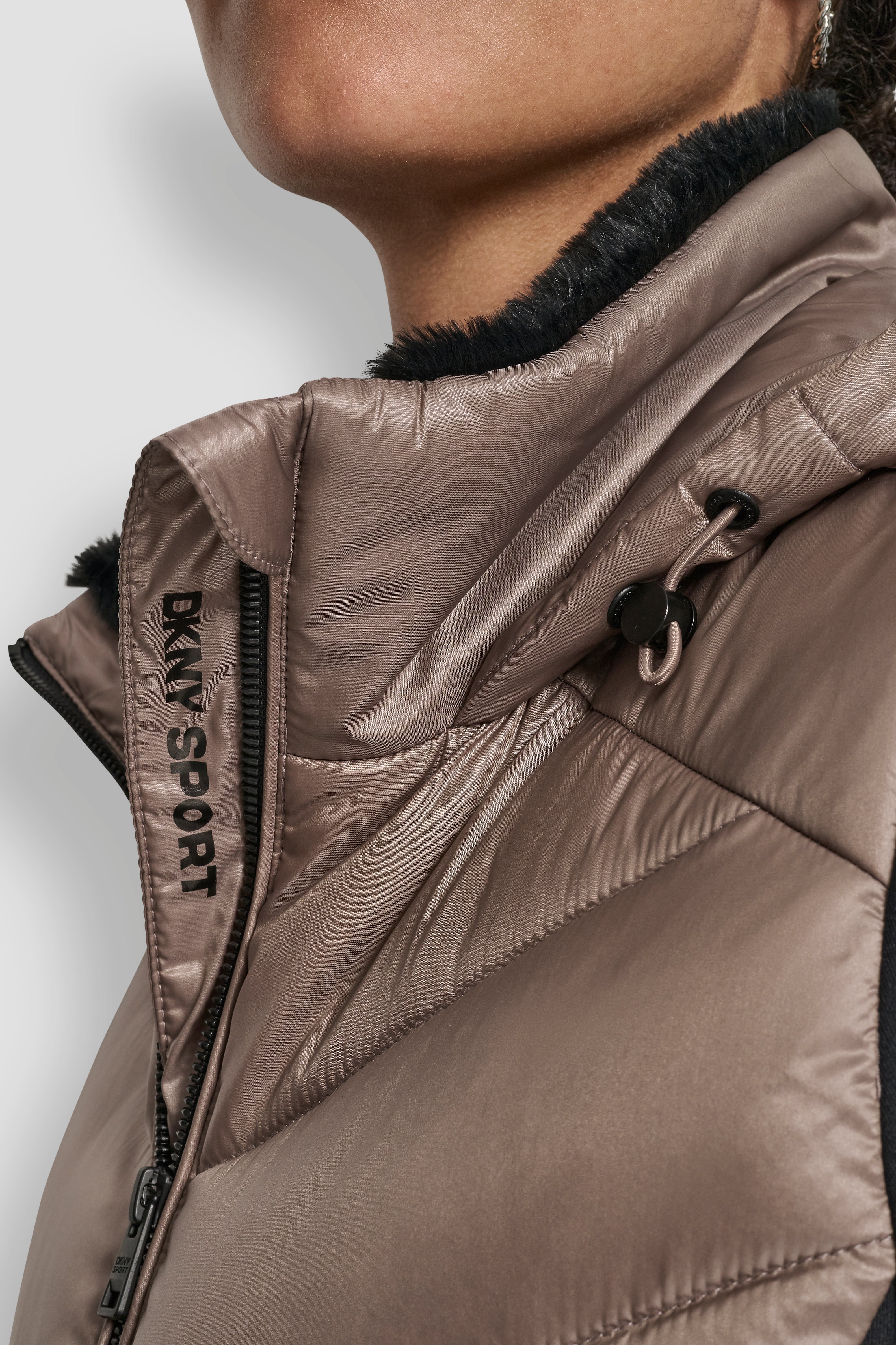 CHEVRON QUILTED SCUBA MIX JACKET - Image 5