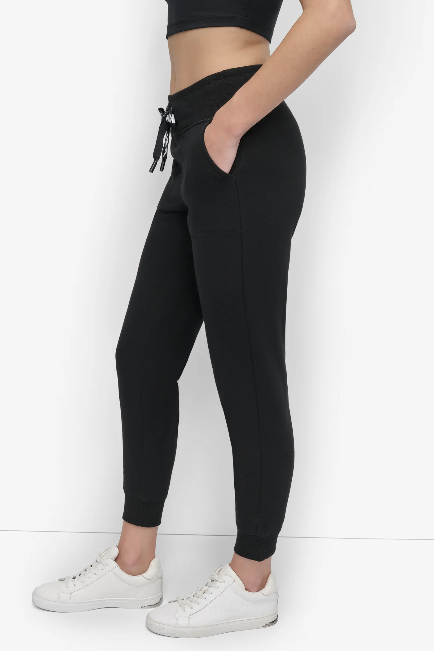 HIGH-RISE TWO-TONE LOGO DRAWSTRING JOGGER - Image 3