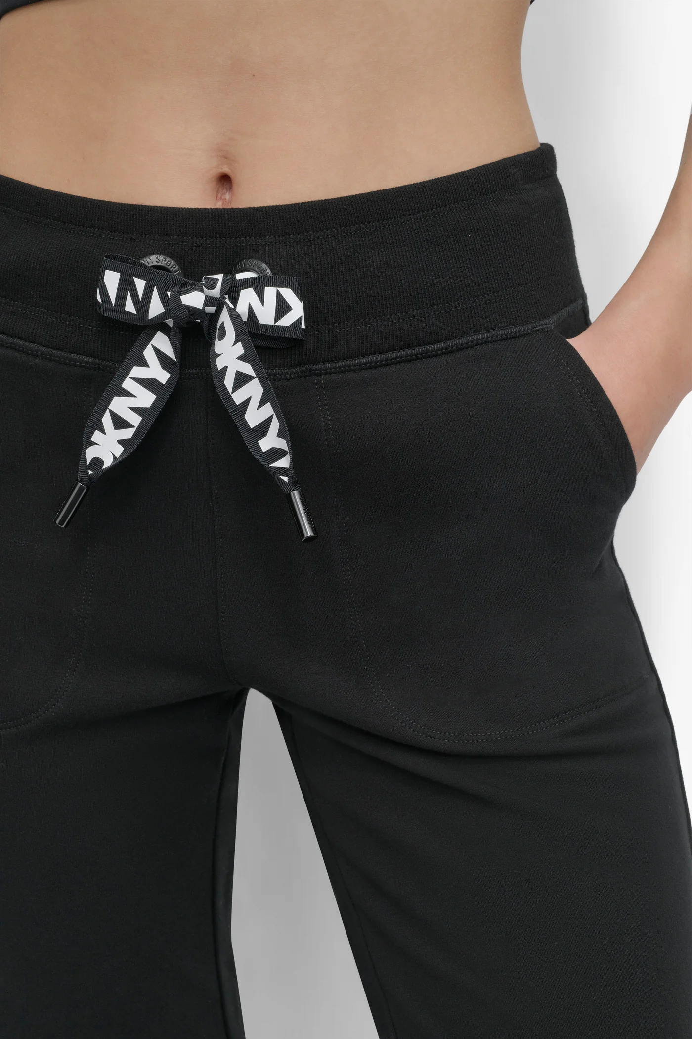 HIGH-RISE TWO-TONE LOGO DRAWSTRING JOGGER - Image 4