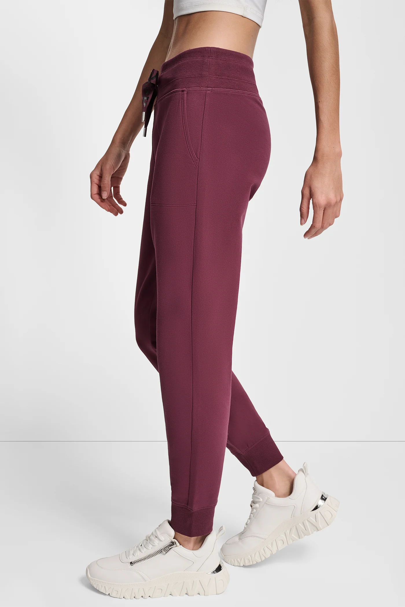 HIGH RISE TWO TONE LOGO DRAWSTRING JOGGER - Image 3