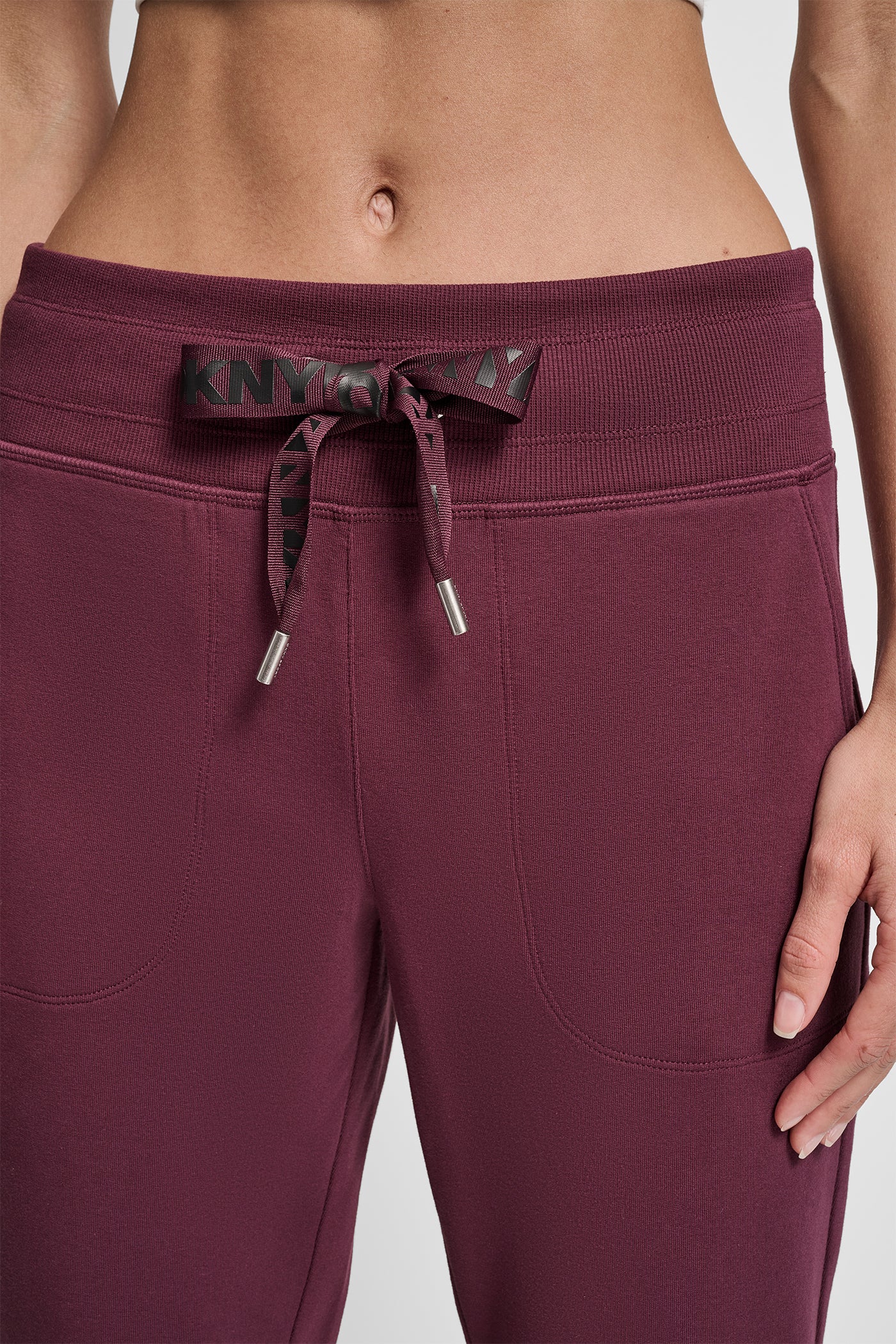 HIGH RISE TWO TONE LOGO DRAWSTRING JOGGER - Image 4