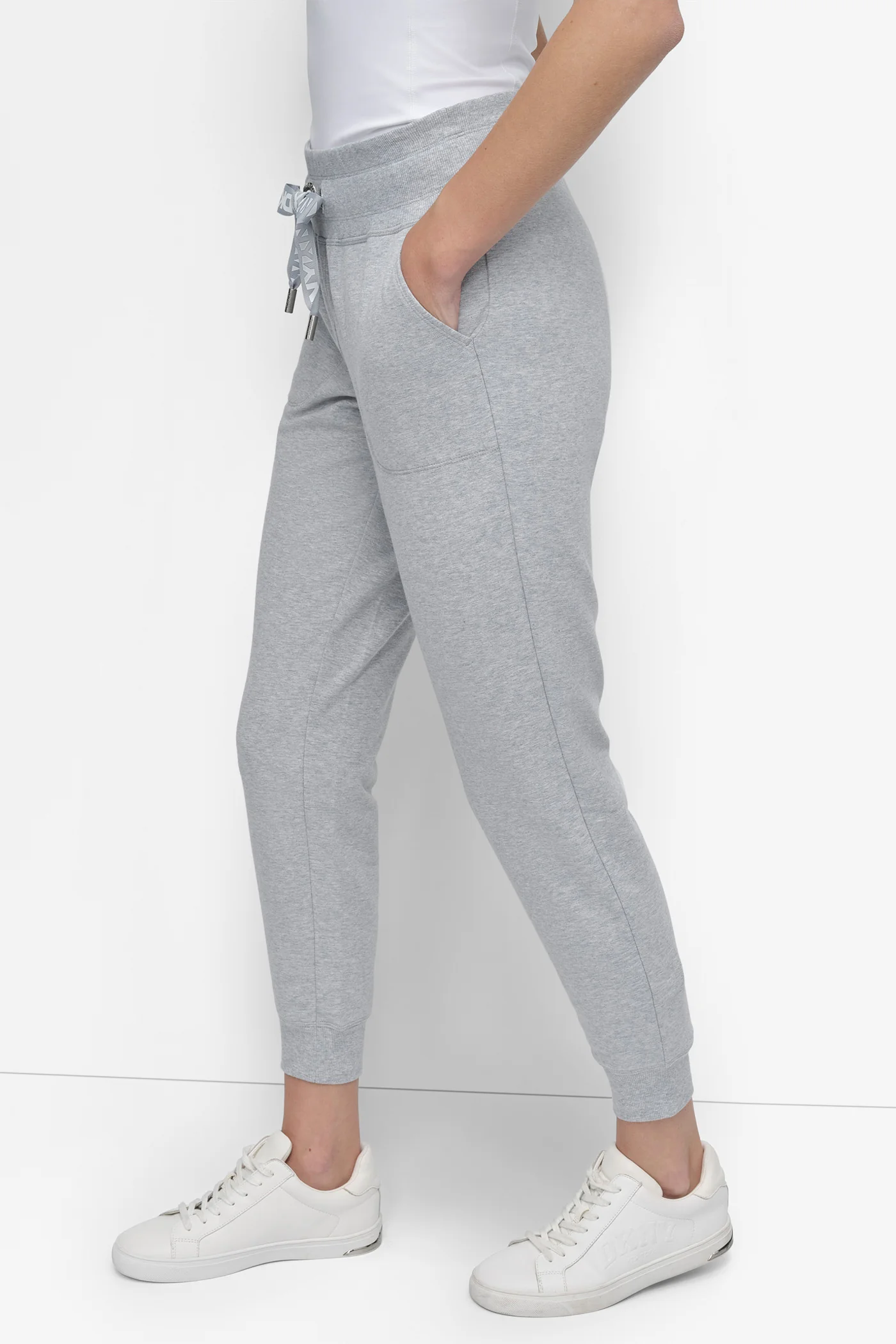 HIGH RISE TWO TONE LOGO DRAWSTRING JOGGER - Image 4
