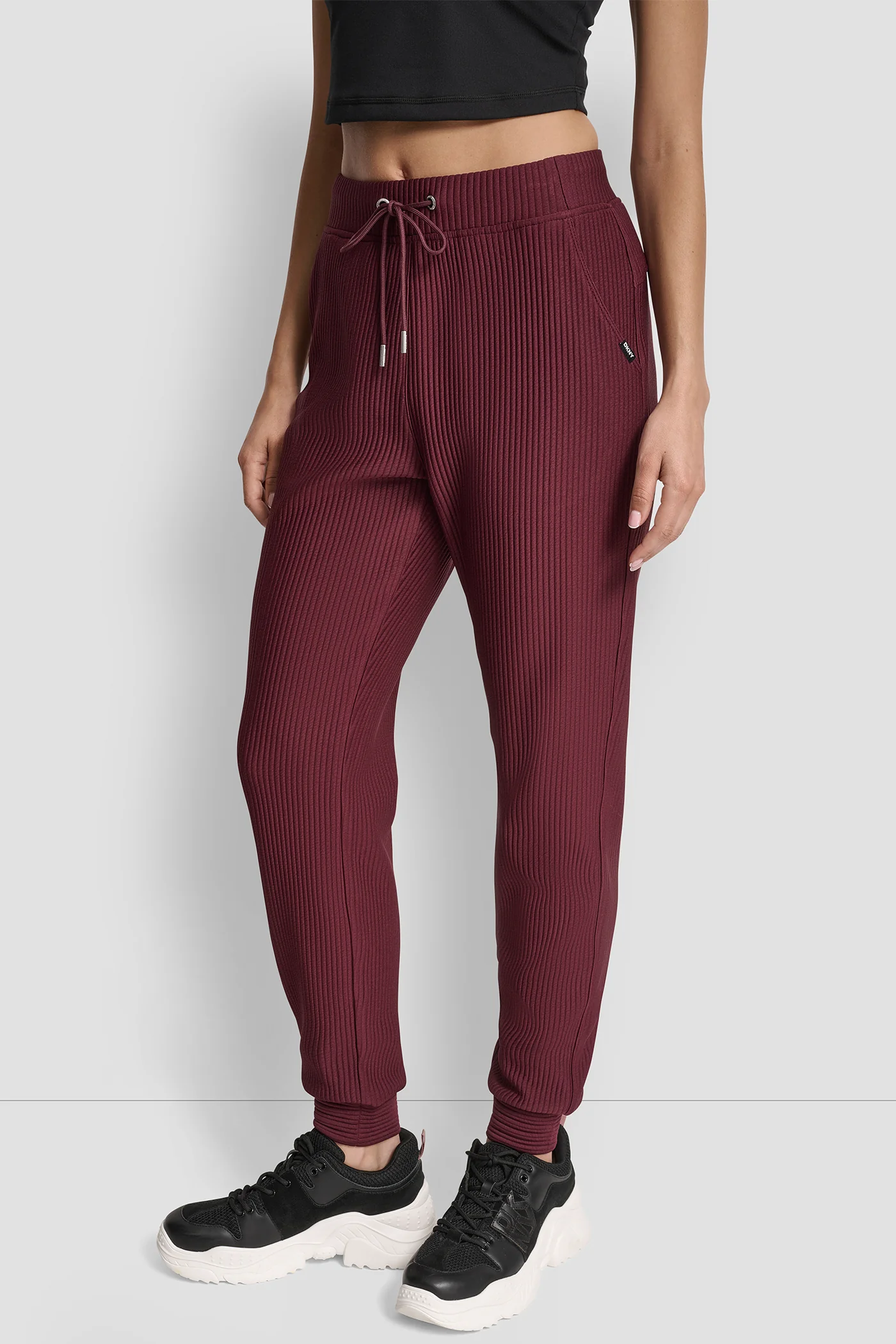HIGH-RISE RIB-KNIT JOGGER