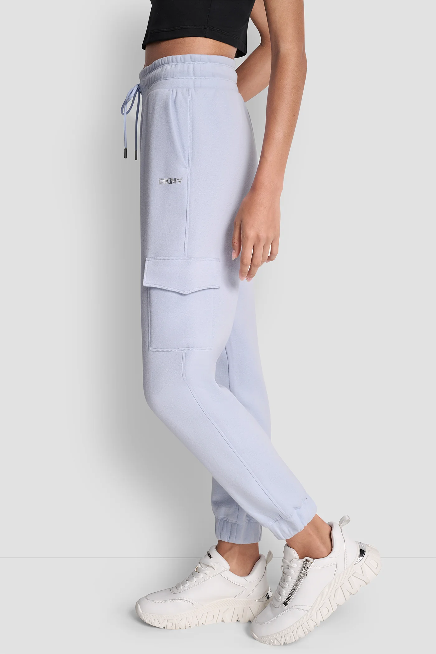 HIGH-RISE STUDDED LOGO SLIM JOGGER - Image 4
