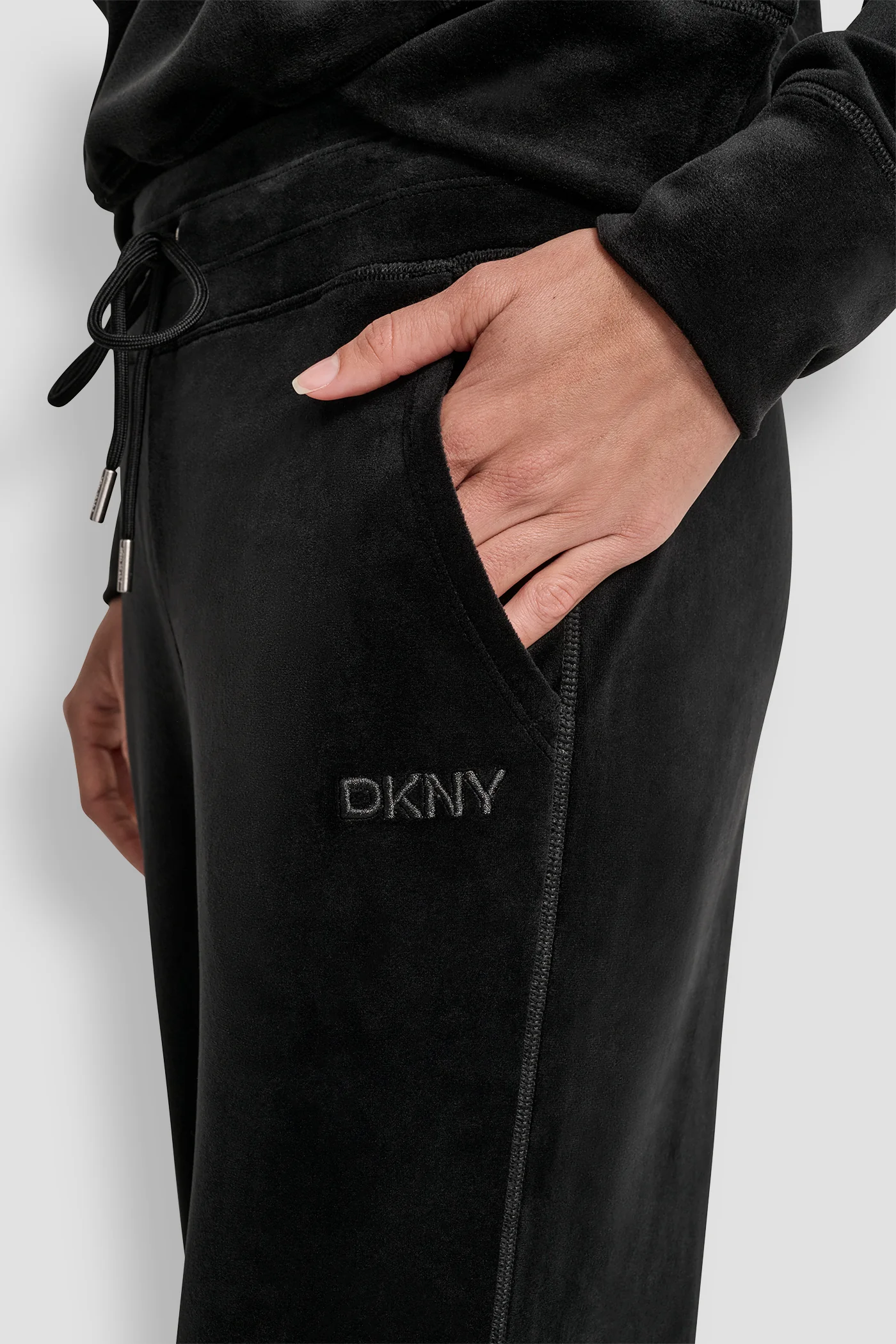 VELOUR HD EMBROIDERY LOGO TRACK PANT - Image 3