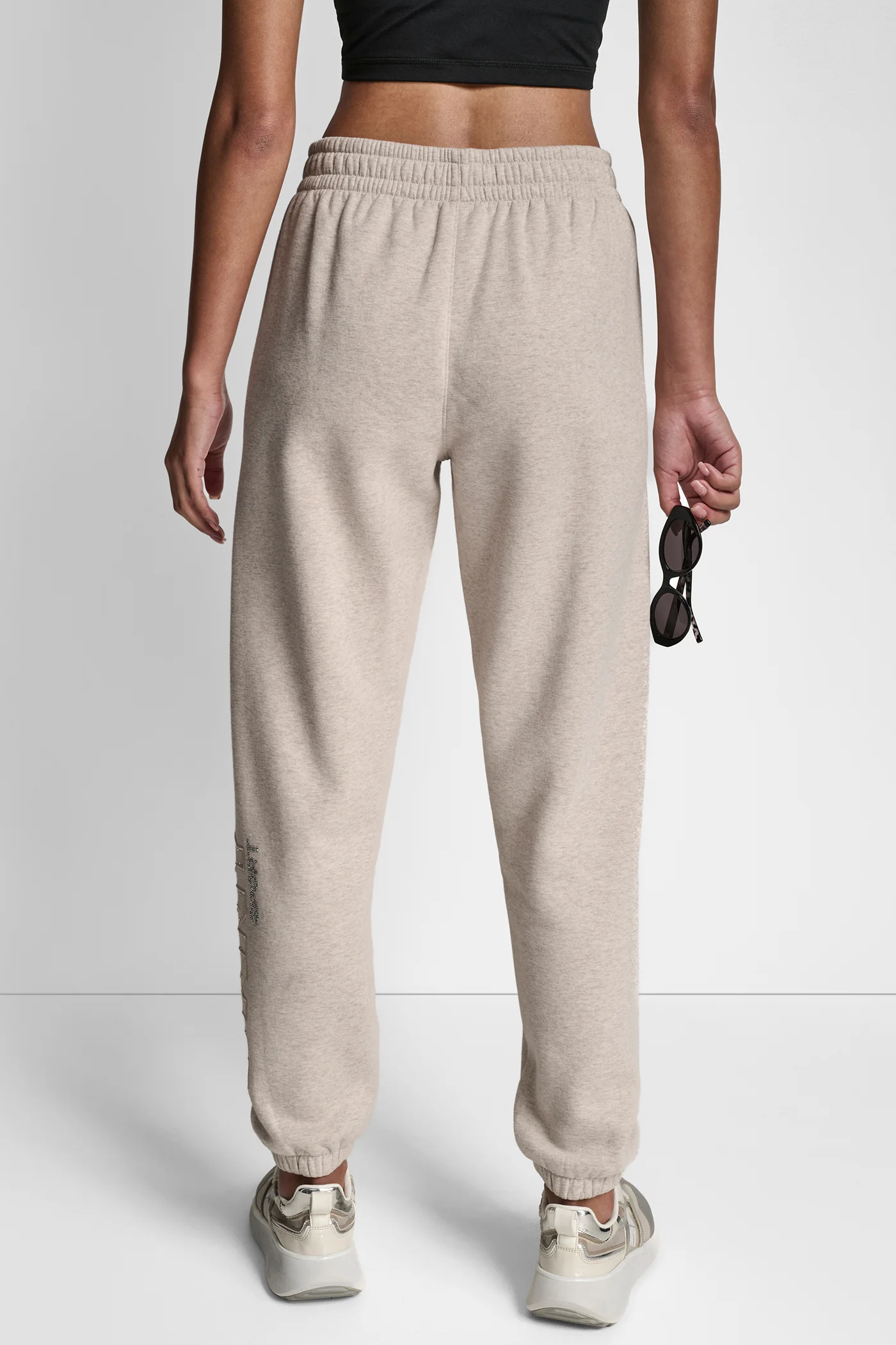 RAISED EMBROIDERY OUTLINE RHINESTONE LOGO JOGGER - Image 2