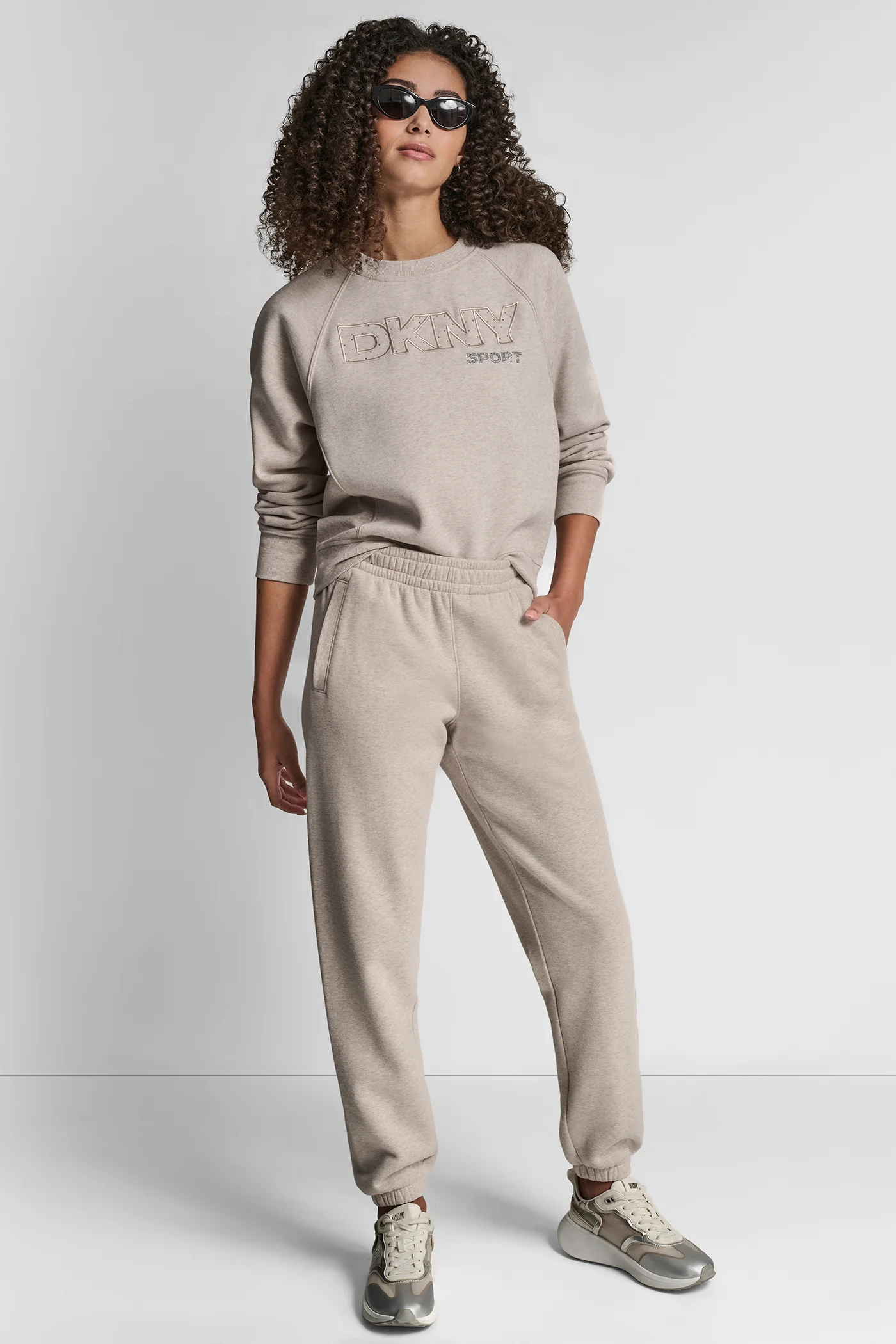 RAISED EMBROIDERY OUTLINE RHINESTONE LOGO JOGGER - Image 6