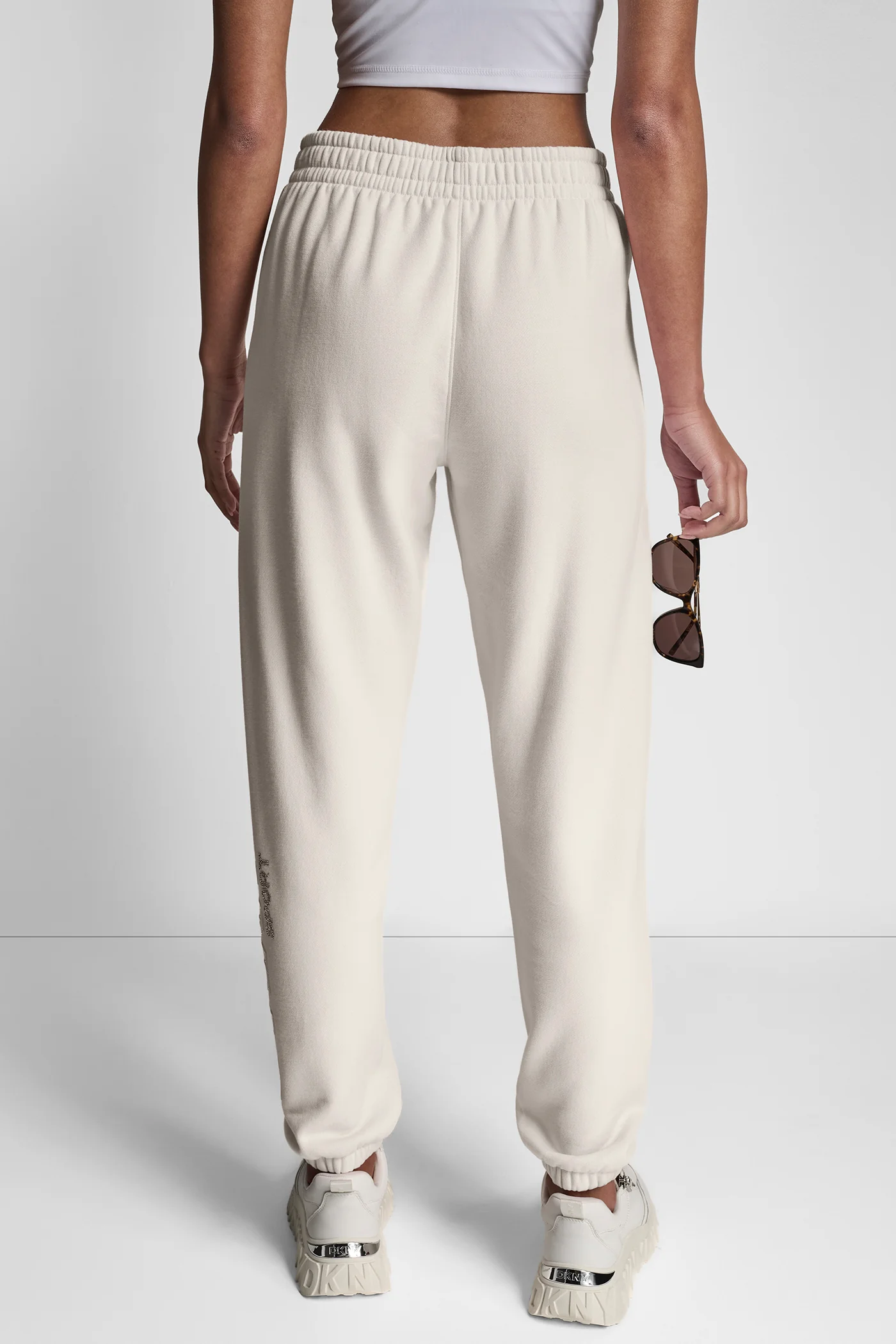 RAISED EMBROIDERY OUTLINE RHINESTONE LOGO JOGGER - Image 2