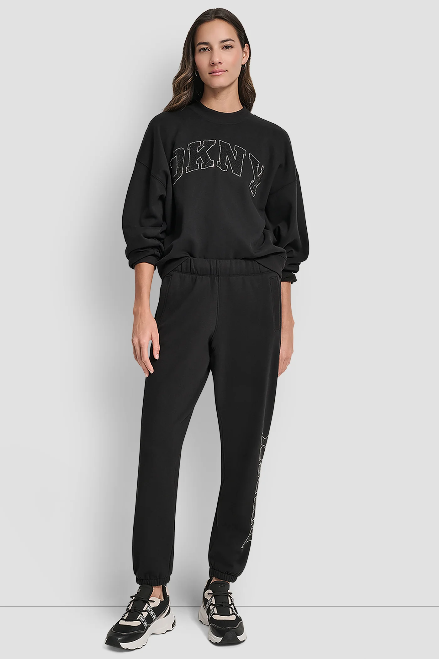 EXPLODED RHINESTONE VARISTY LOGO HIGH RISE RELAXED - Image 6