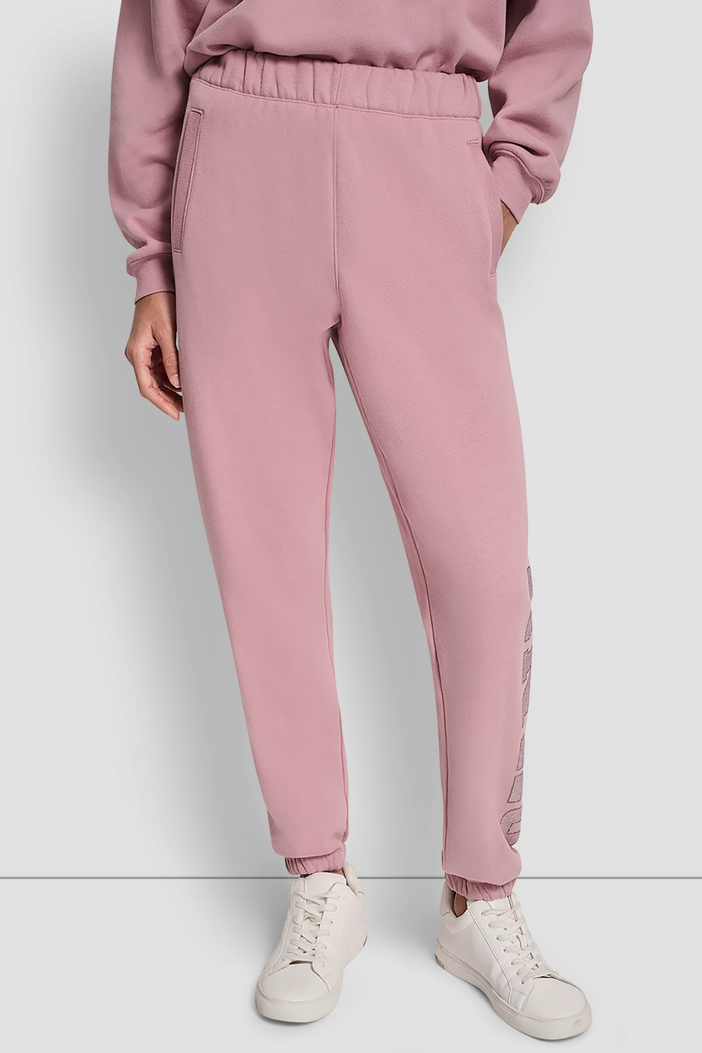 EXPLODED RHINESTONE VARISTY LOGO HIGH RISE RELAXED