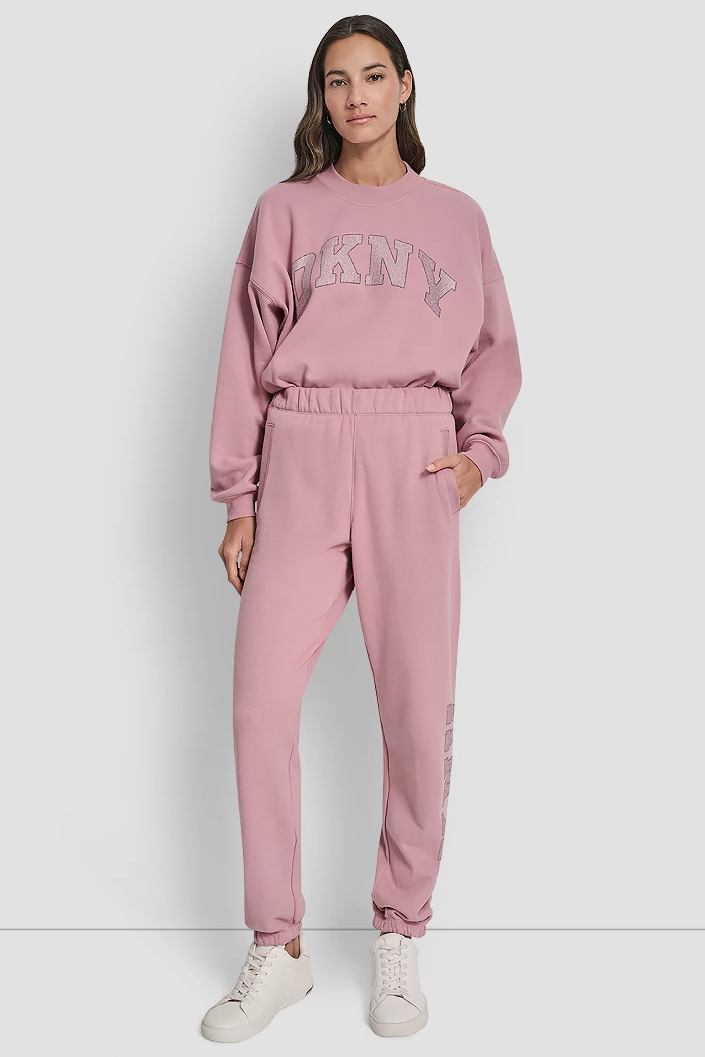EXPLODED RHINESTONE VARISTY LOGO HIGH RISE RELAXED - Image 5