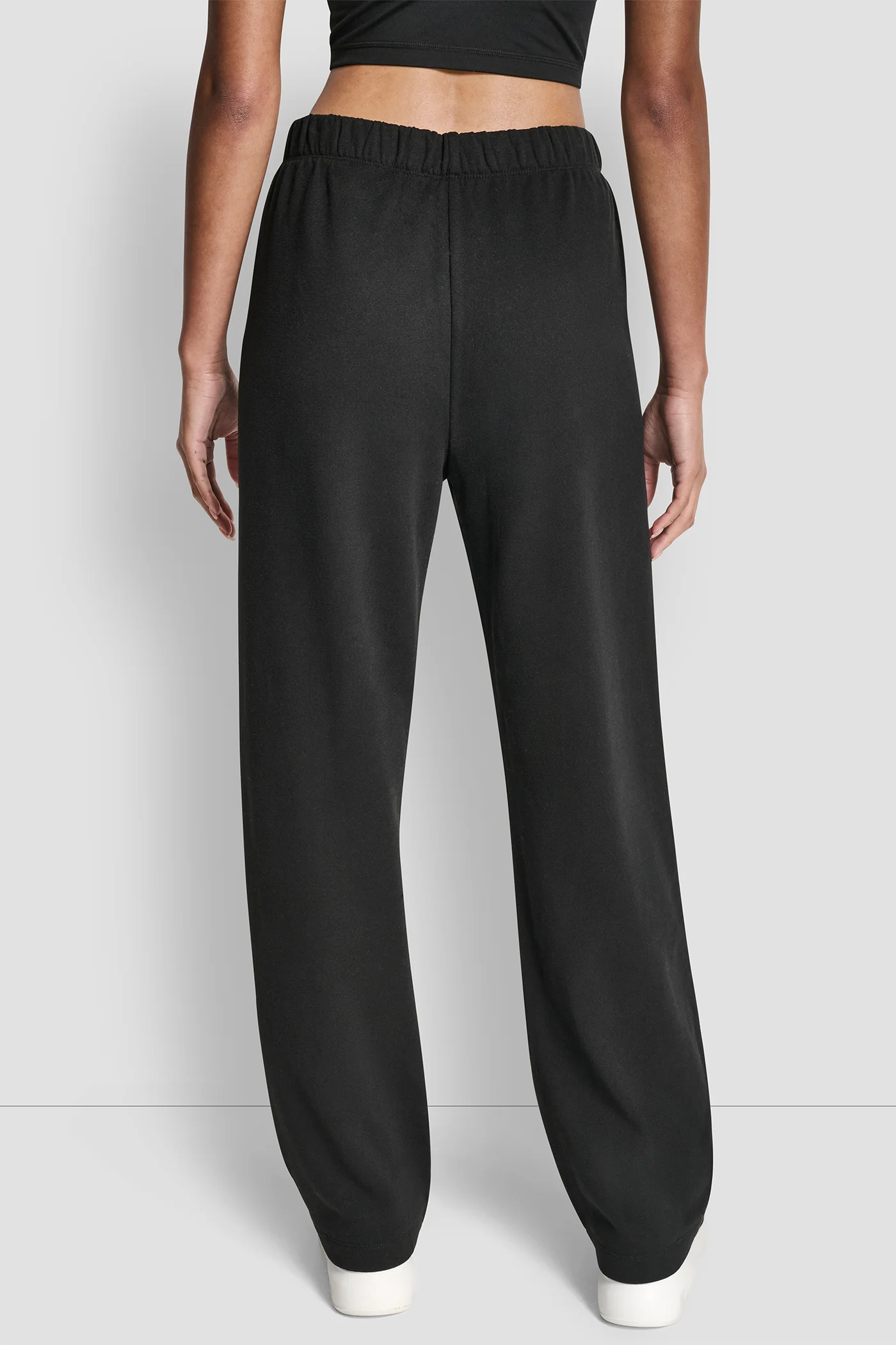 FLOCKED LOGO BOYFRIEND OPEN LEG PANT WITH POCKETS - Image 2