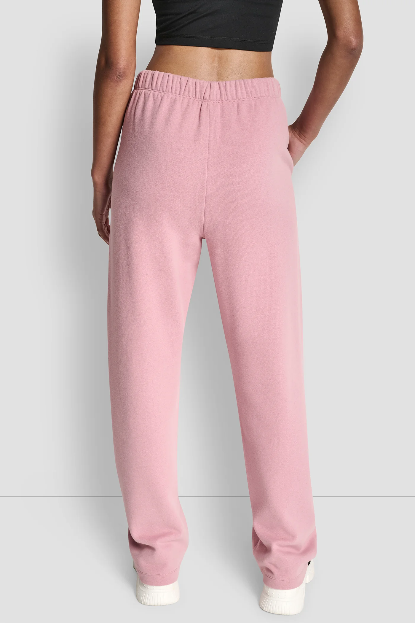 FLOCKED LOGO BOYFRIEND OPEN LEG PANT WITH POCKETS - Image 2