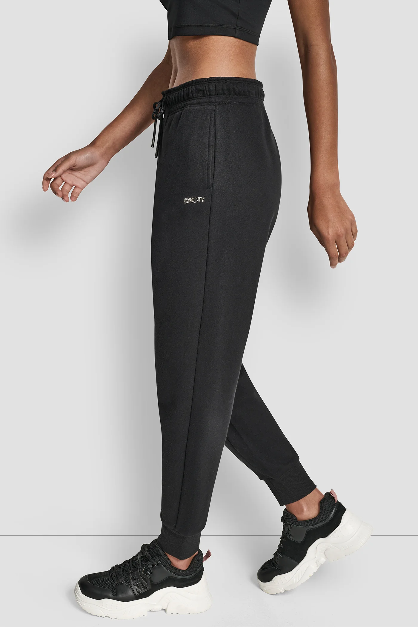 RHINESTONE LOGO CUFFED JOGGER - Image 3