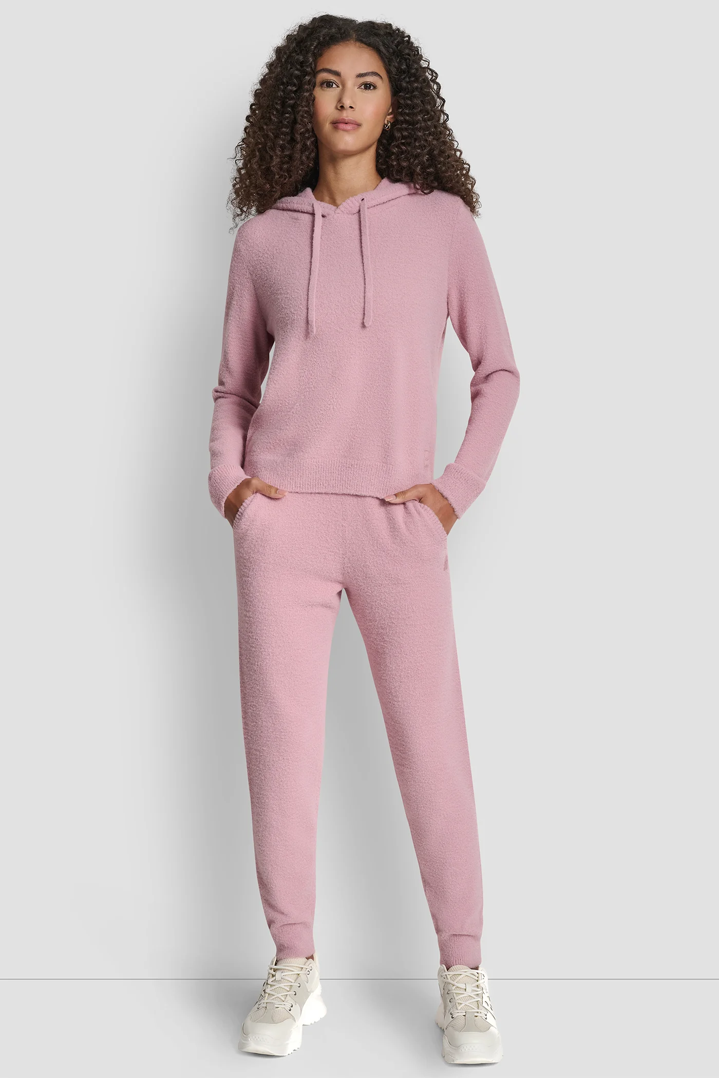 FEATHER YARN HOODIE WITH DRAWCORD AND TONAL LOGO - Image 5