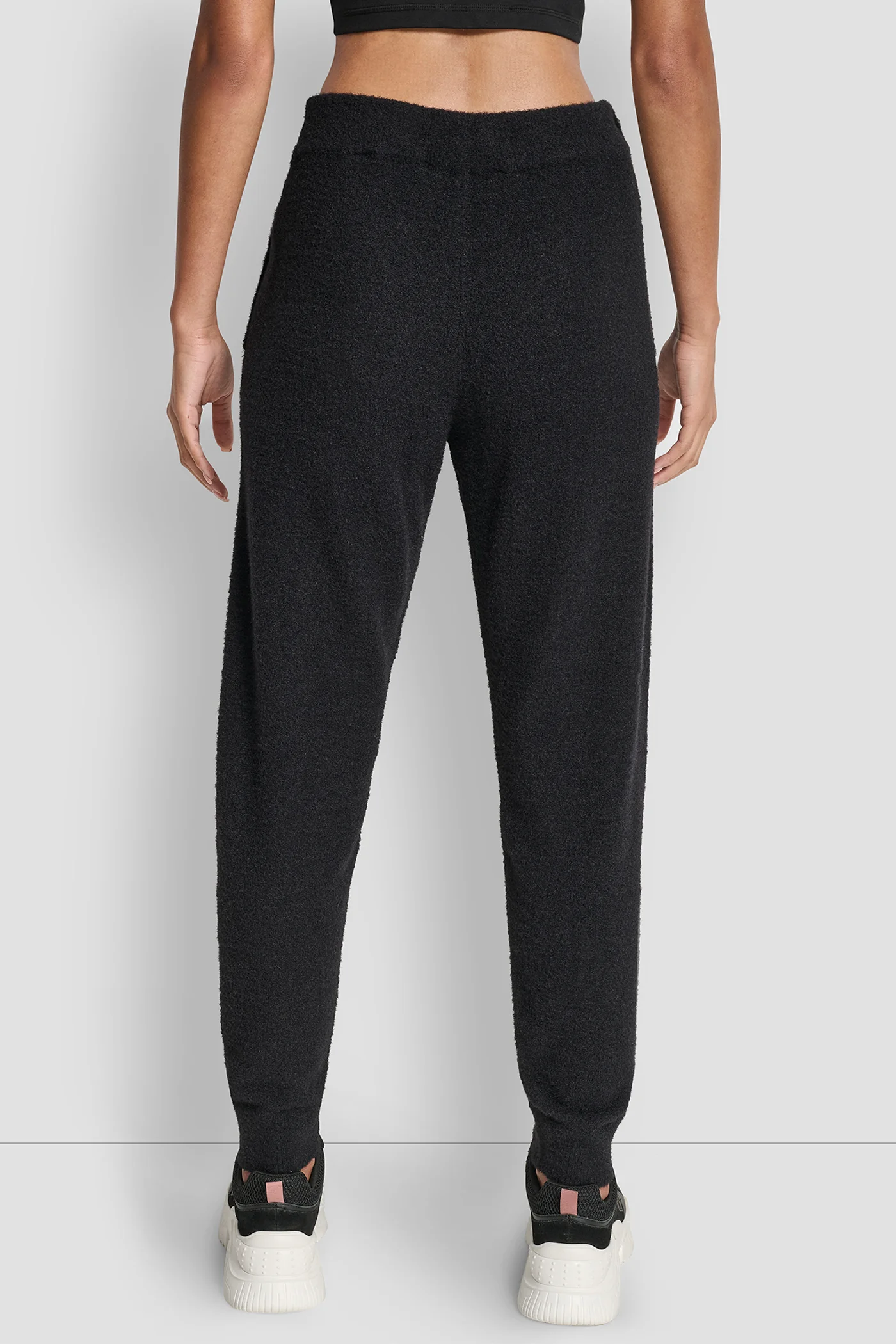 FEATHER YARN JOGGER WITH POCKETS AND TONAL LOGO - Image 2