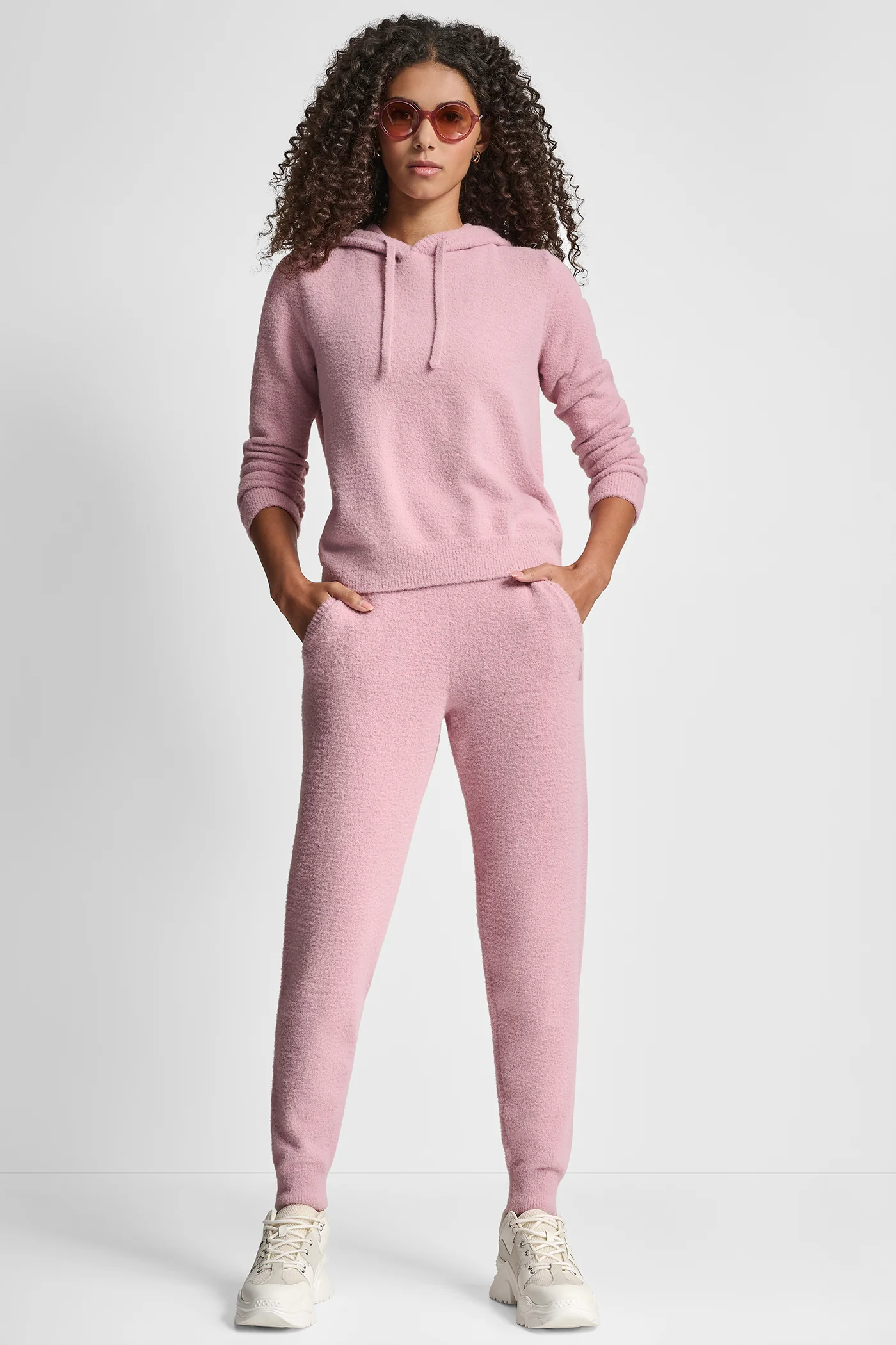 FEATHER YARN JOGGER WITH POCKETS AND TONAL LOGO - Image 6