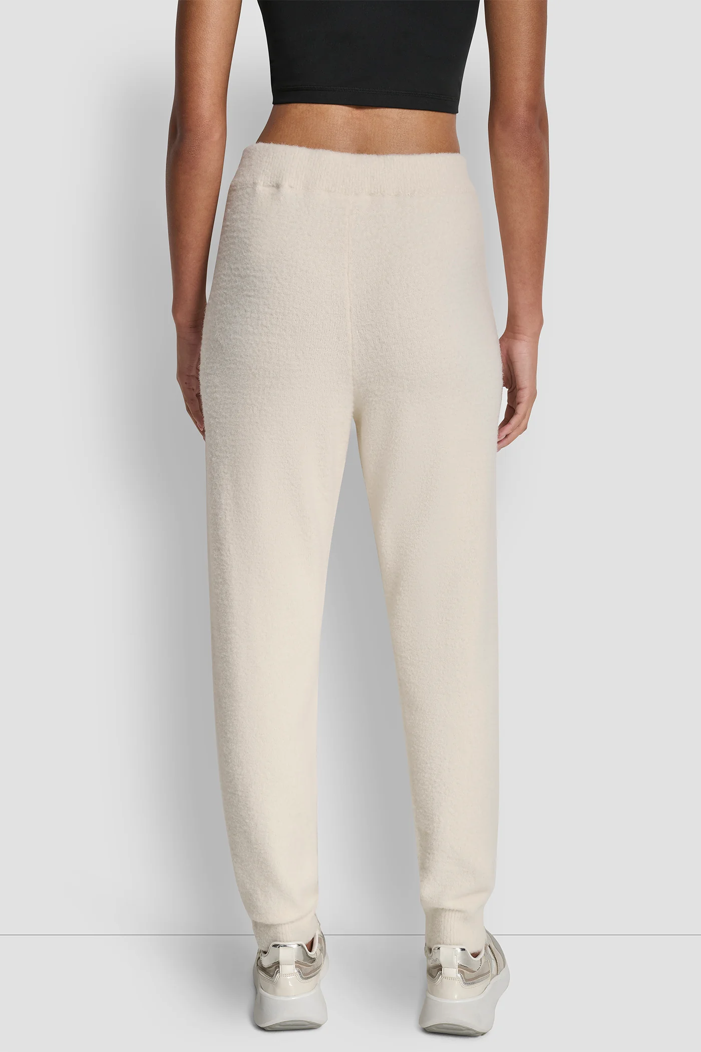 FEATHER YARN JOGGER WITH POCKETS AND TONAL LOGO - Image 2