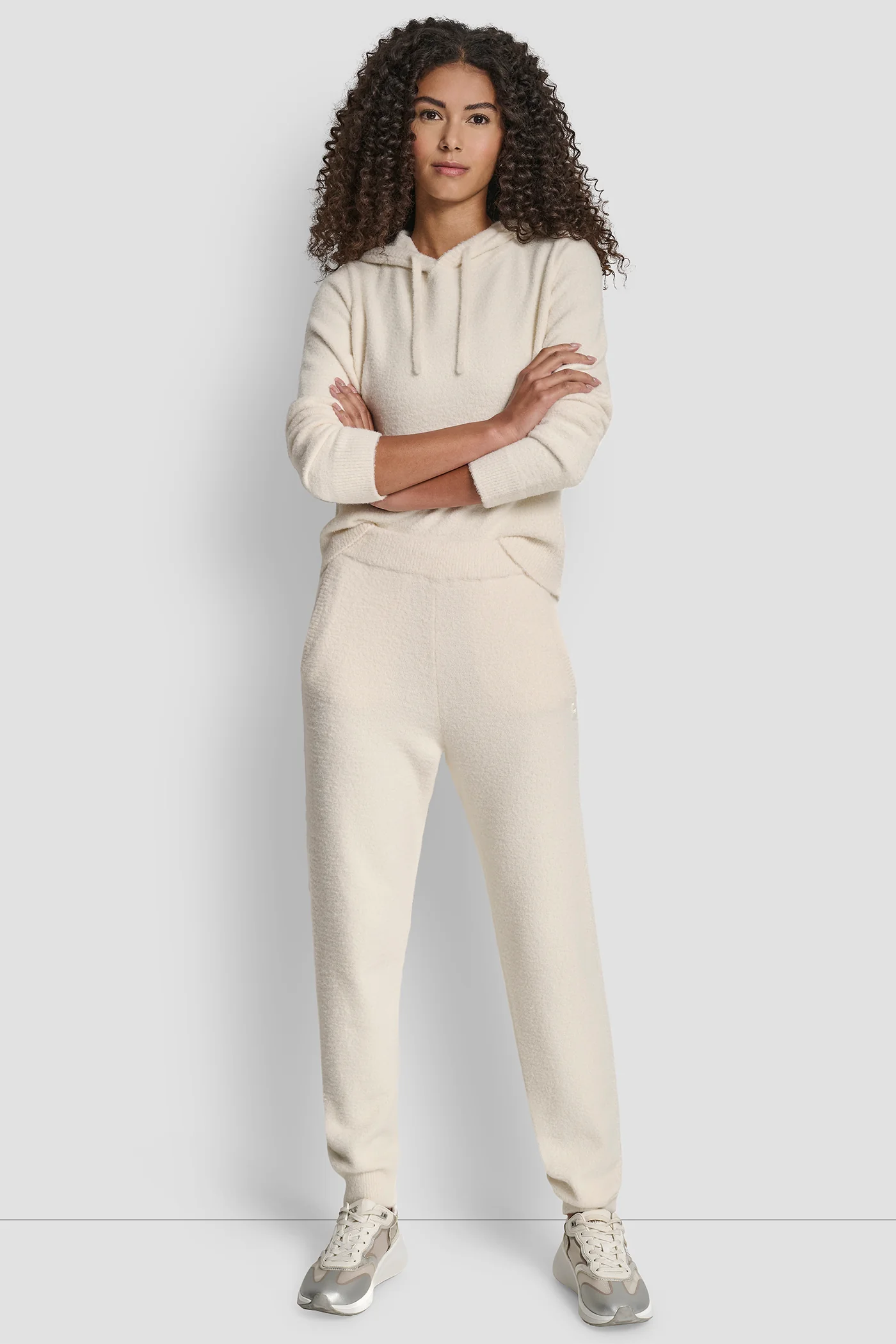 FEATHER YARN JOGGER WITH POCKETS AND TONAL LOGO - Image 5